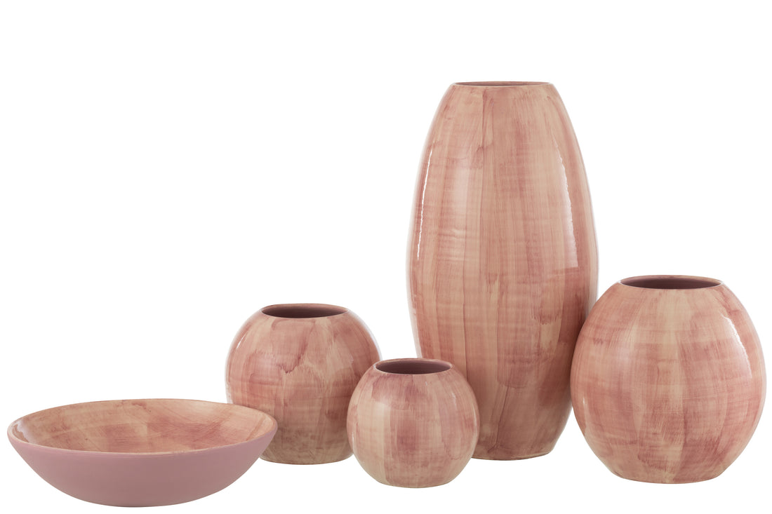 Vaas Handbeschilderd Keramiek Roos