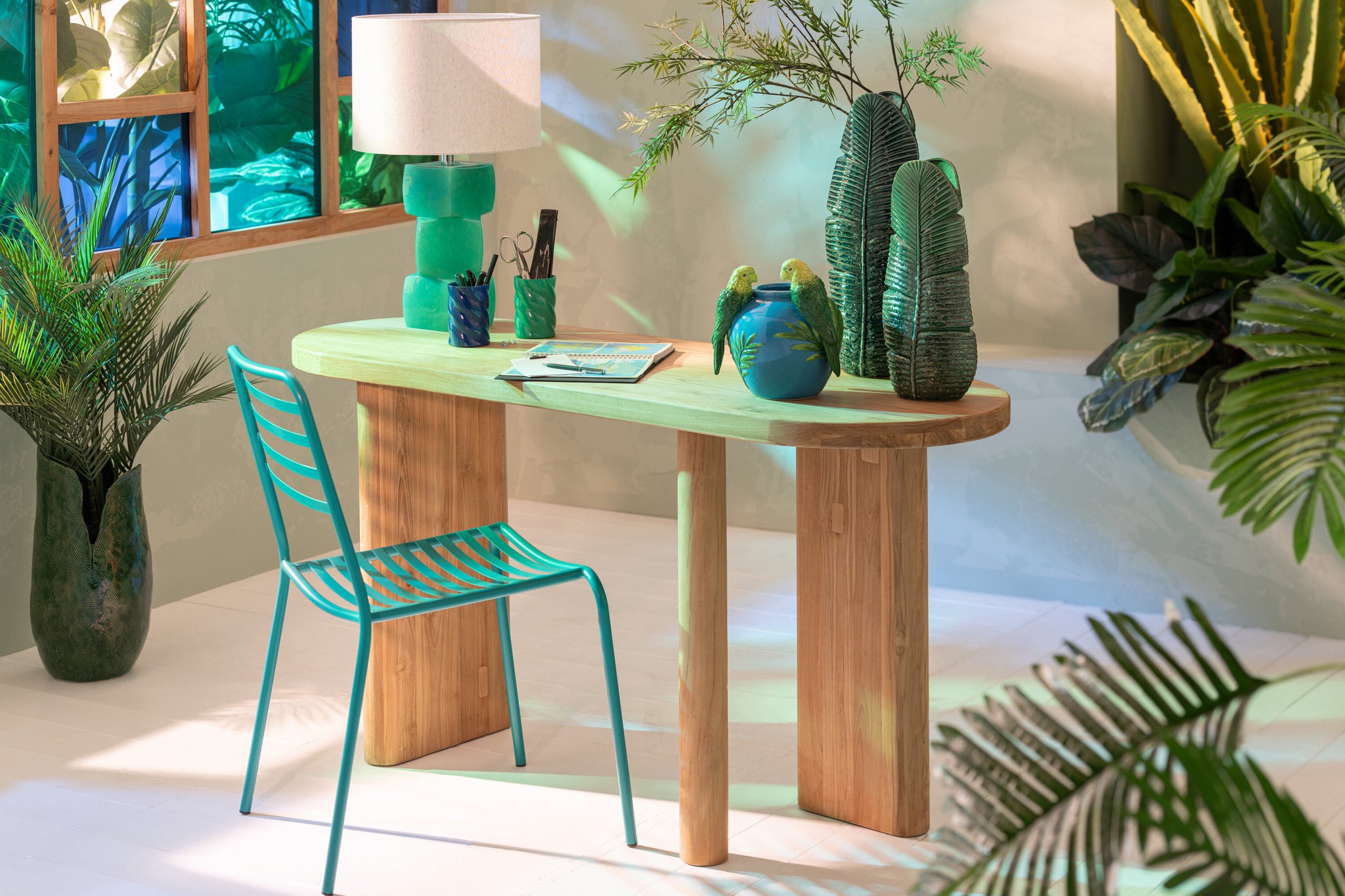 J-Line tafel - Teak hout - naturel