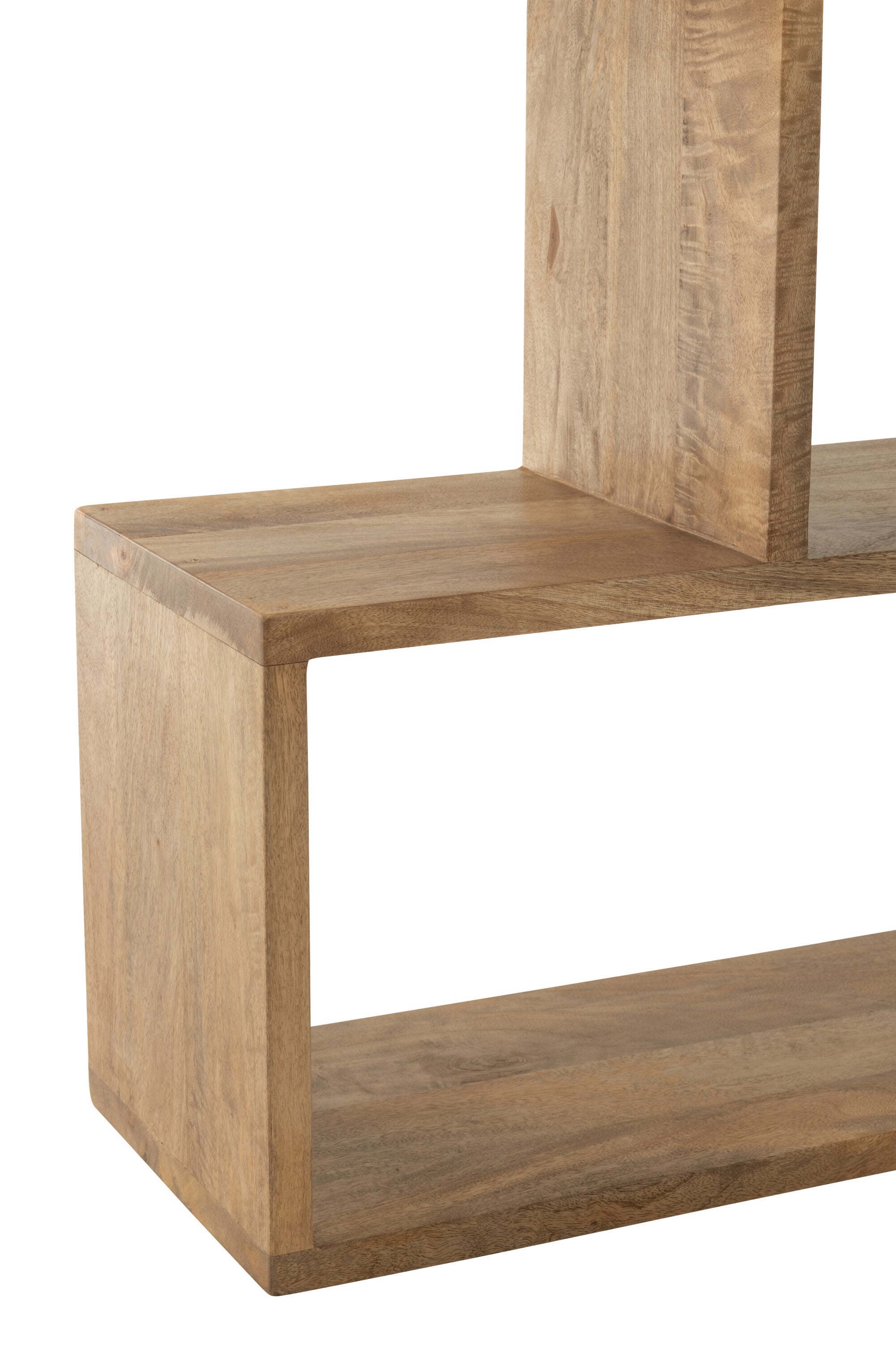 Boekenplank Verticale Latten Mangohout Natuurlijk