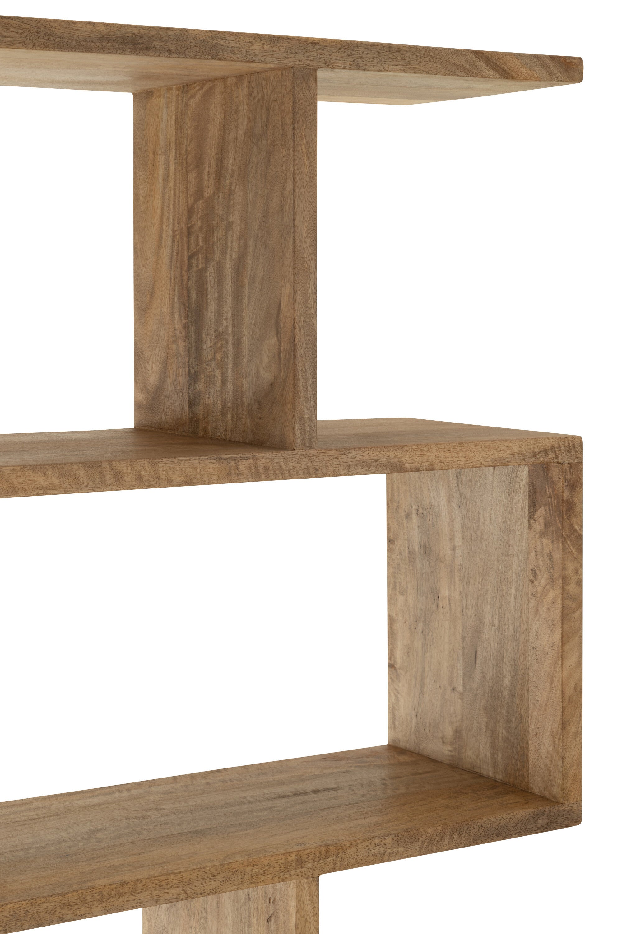 Boekenplank Verticale Latten Mangohout Natuurlijk