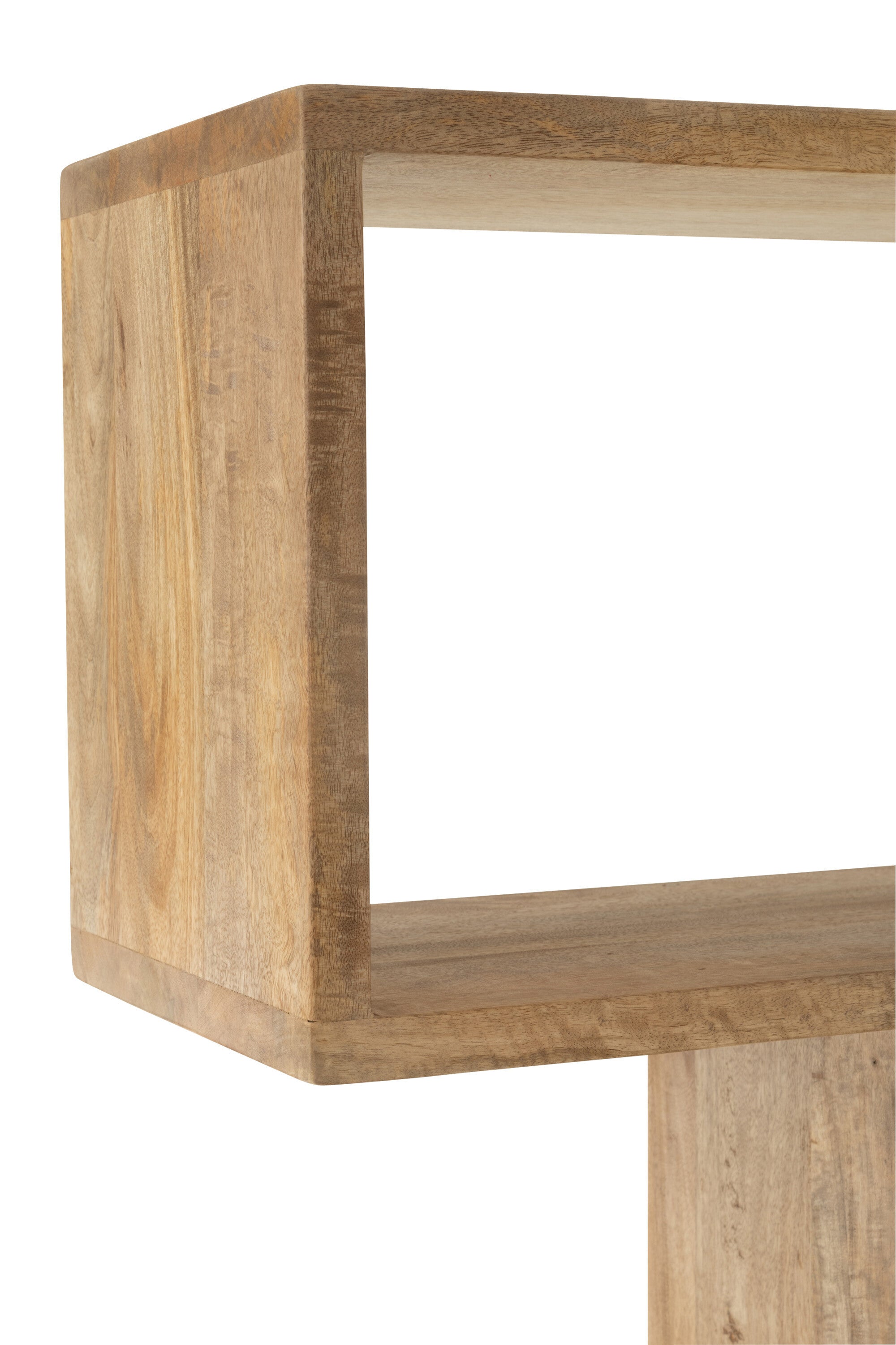 Boekenplank Verticale Latten Mangohout Natuurlijk
