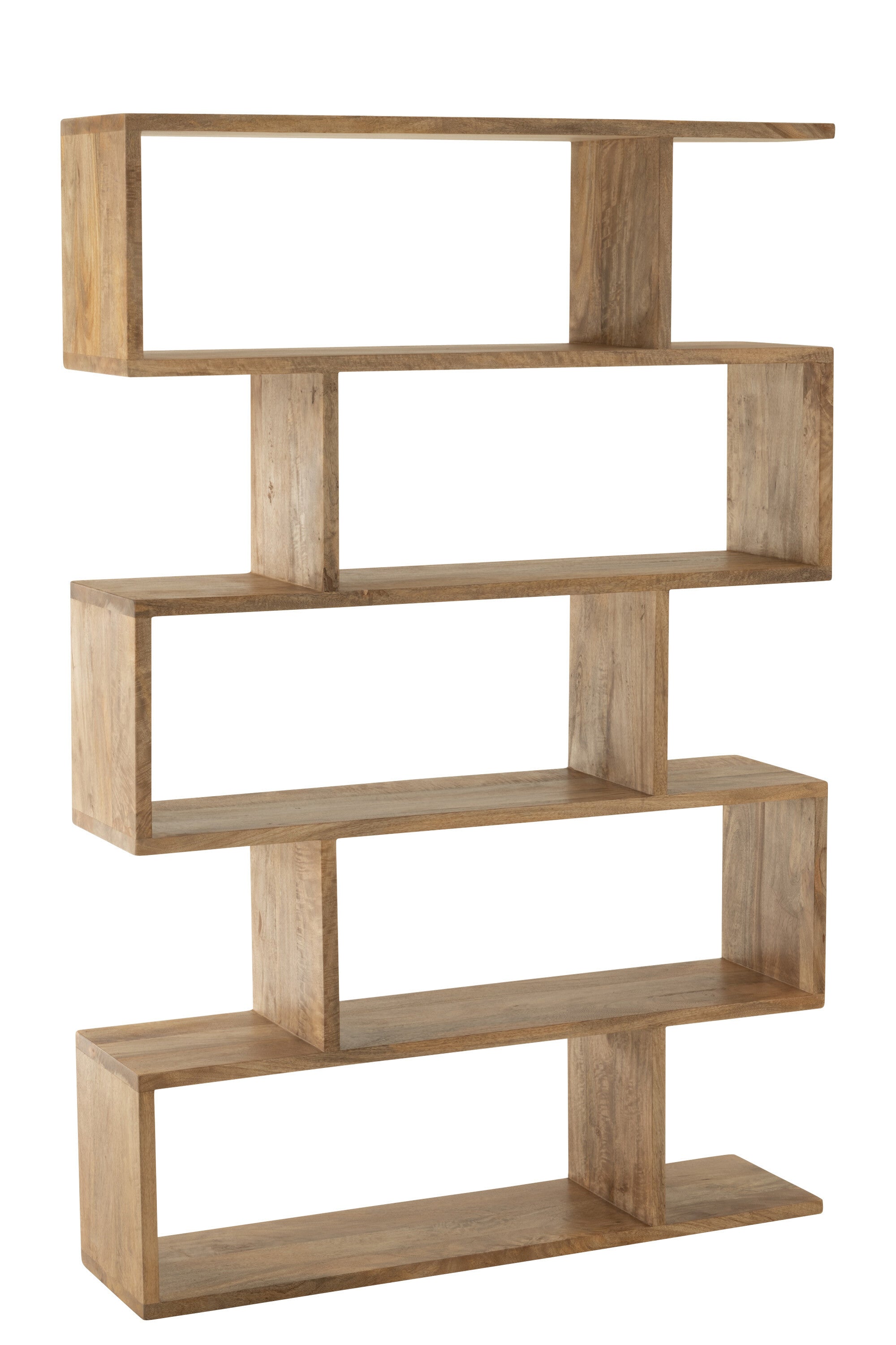 Boekenplank Verticale Latten Mangohout Natuurlijk