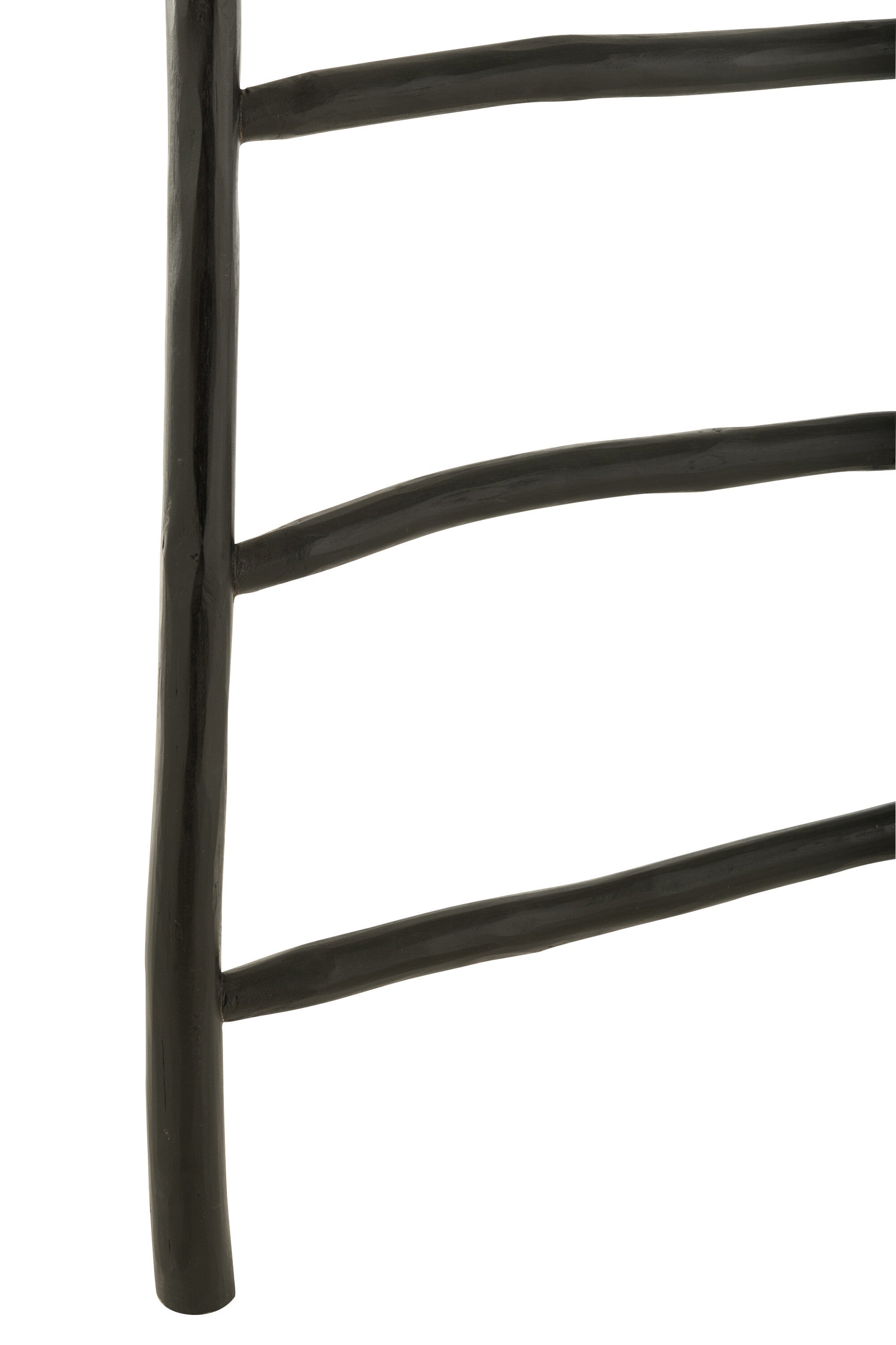 Ladder 6 treden Teakhout Zwart