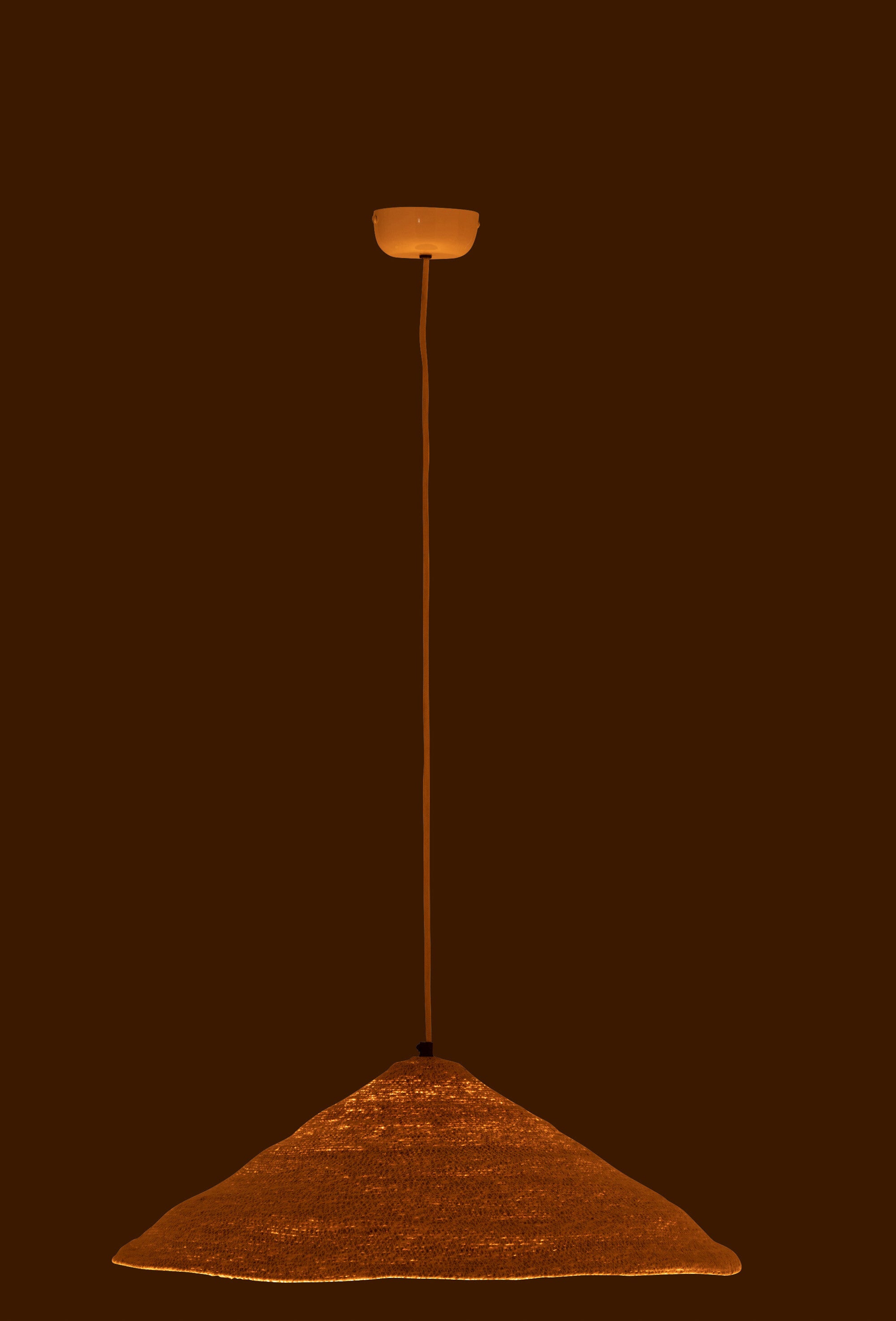 J-Line Hangende Lamp Hoed Moonj Gras Licht Naturel Small