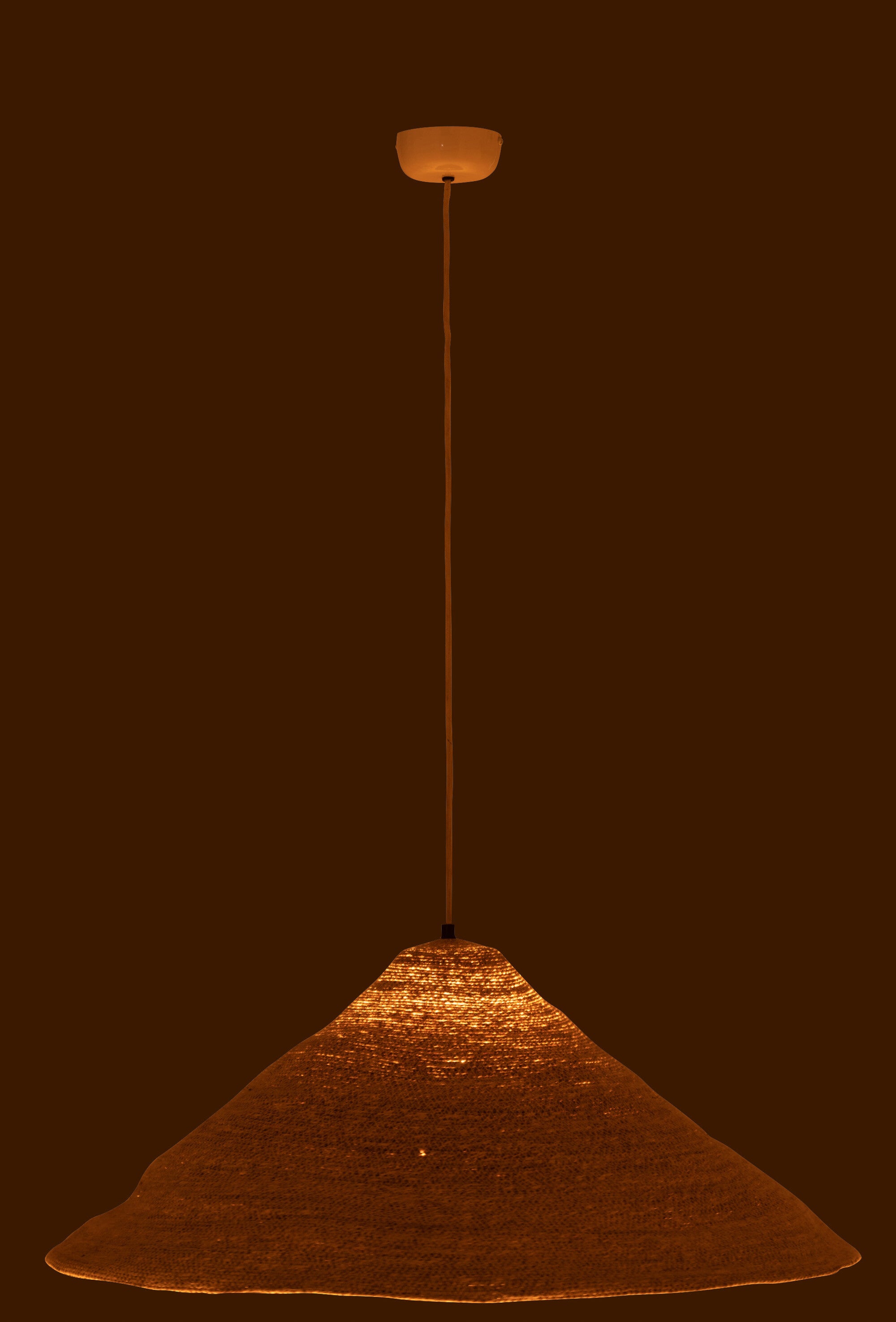 J-Line Hangende Lamp Hoed Moonj Gras Licht Naturel Large