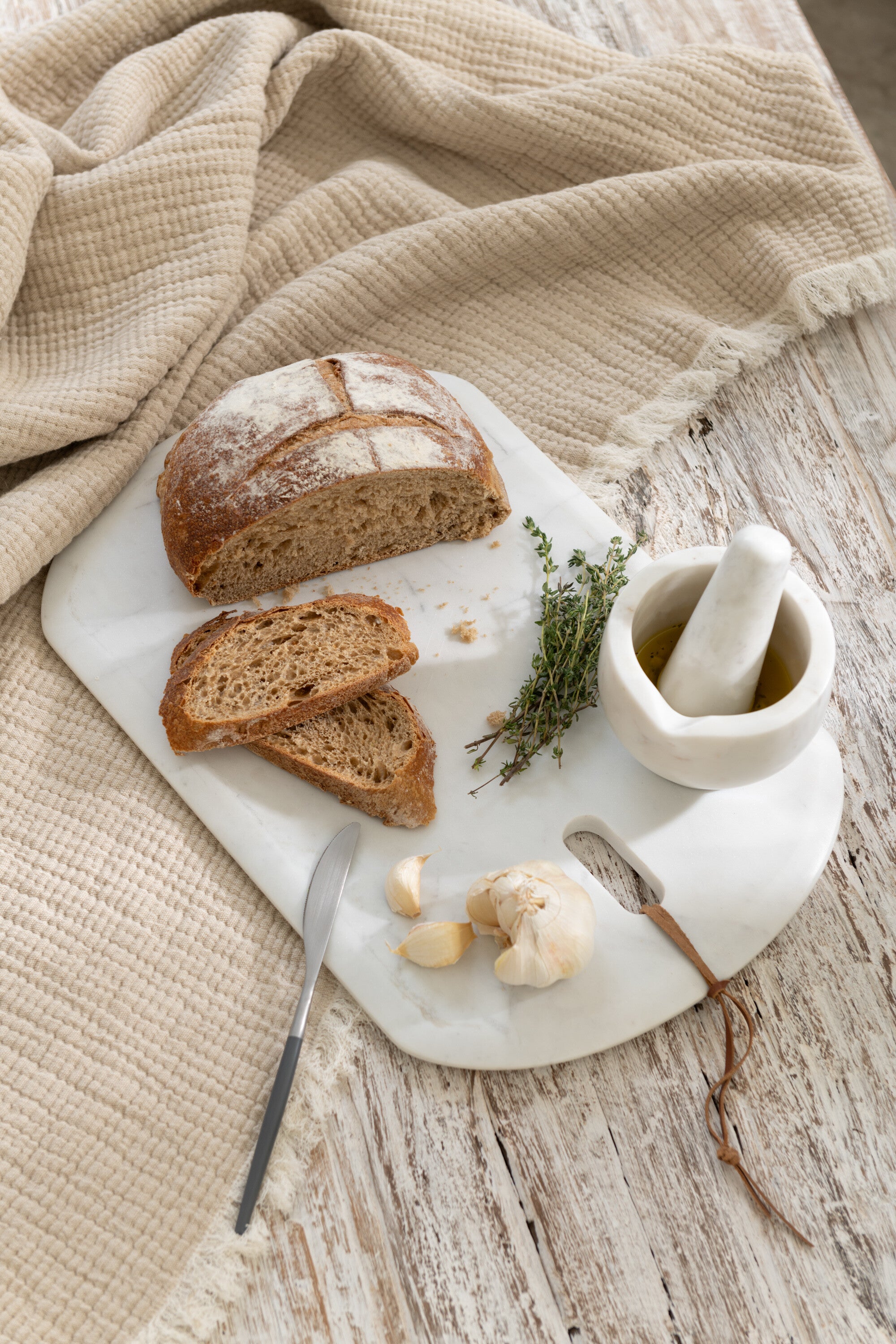 Mortier + Stamper Marmer Wit