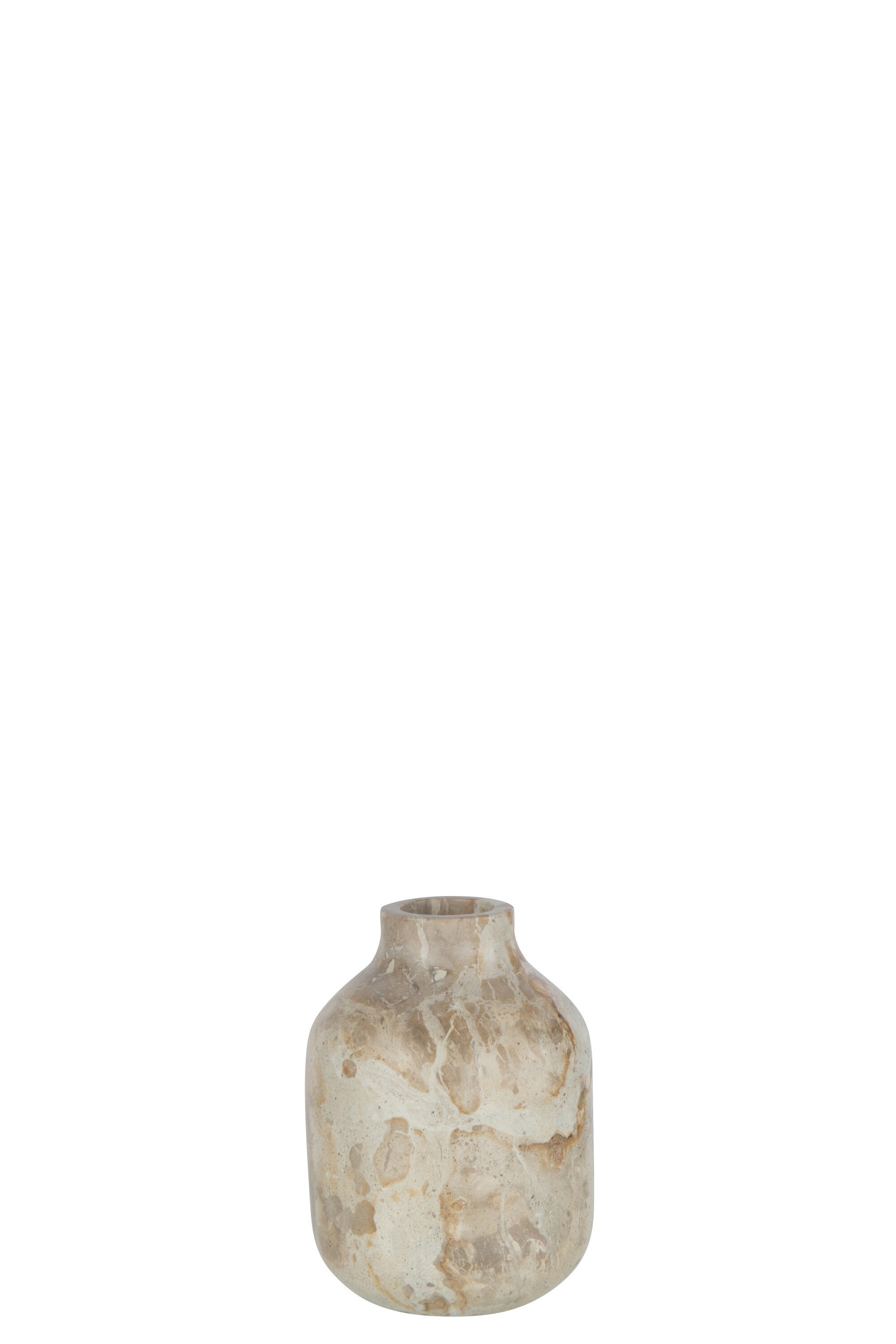 Vaas Fles Marmer Beige Groot
