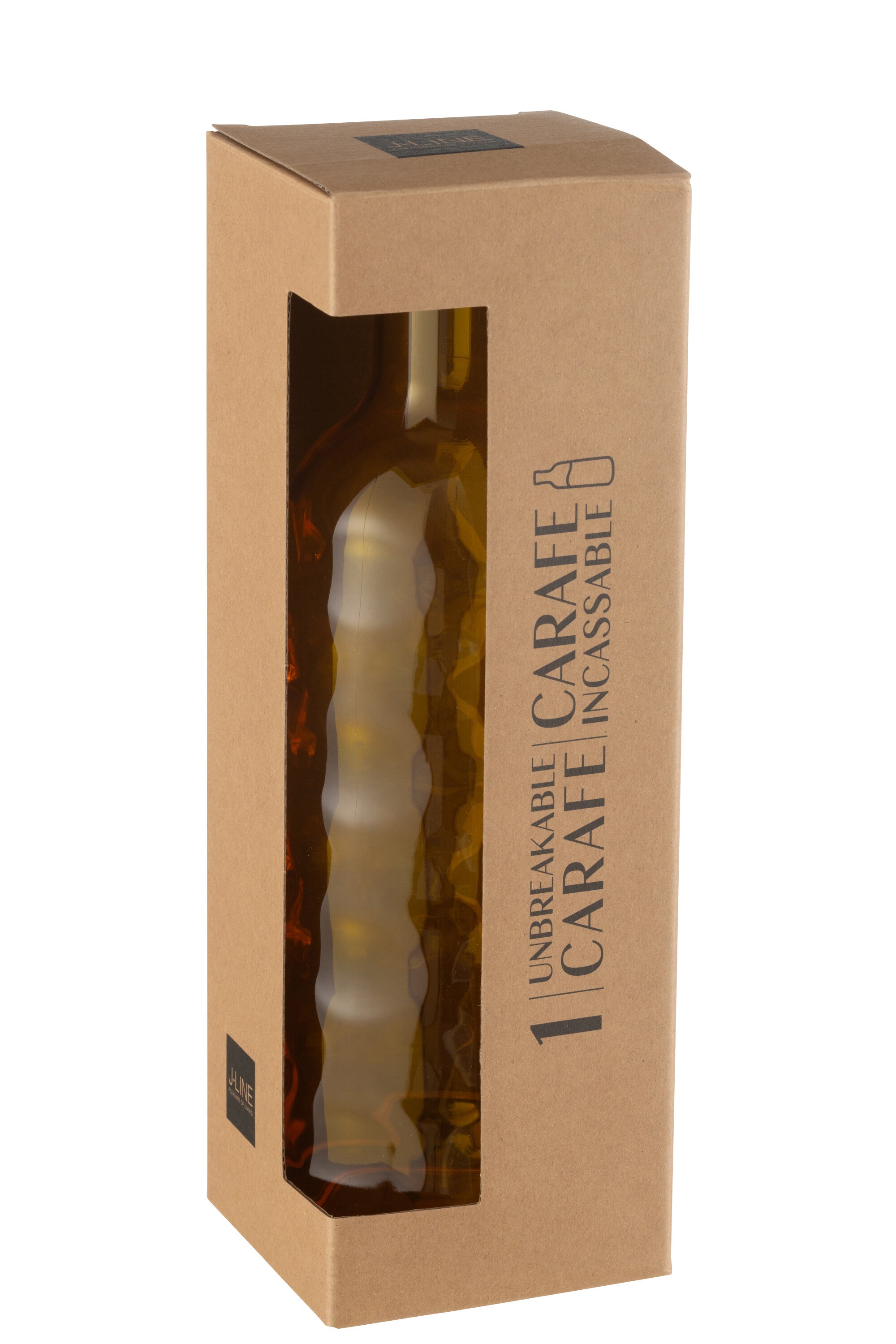 J-Line Fles Gehamerd In Giftbox Plastic Geel