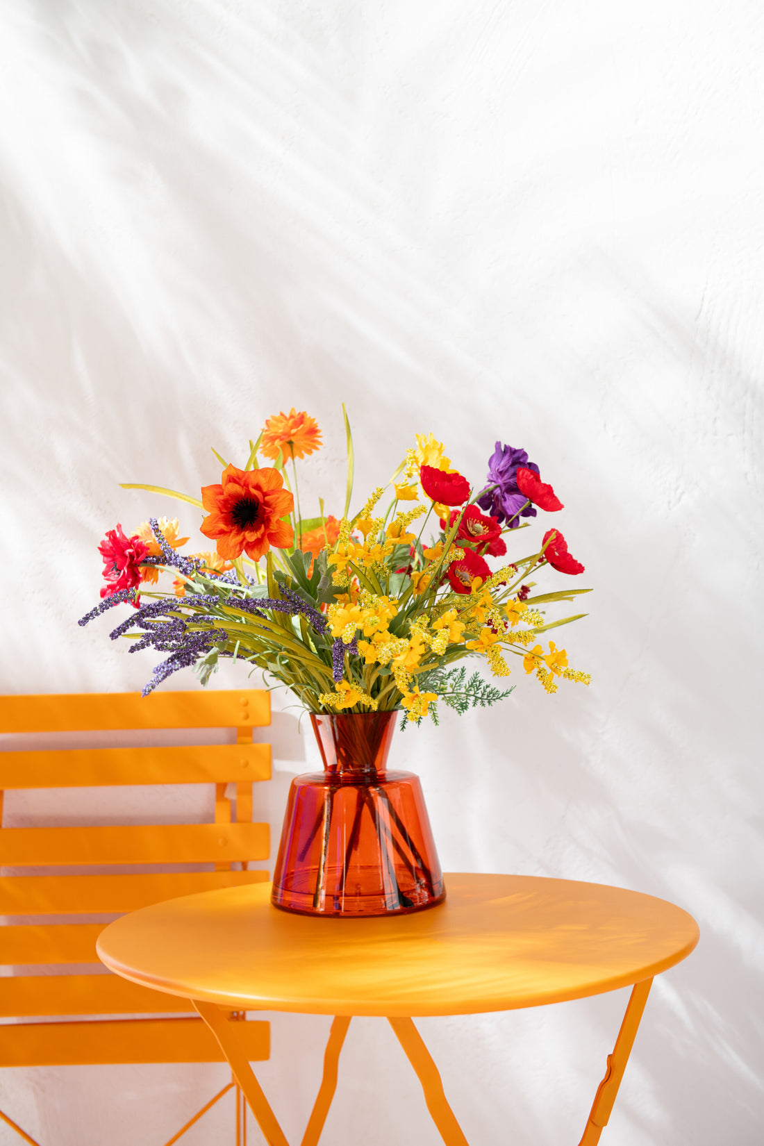 Anemoonsteel Kunstmatig Fuchsia/Paars Assortiment Van 2