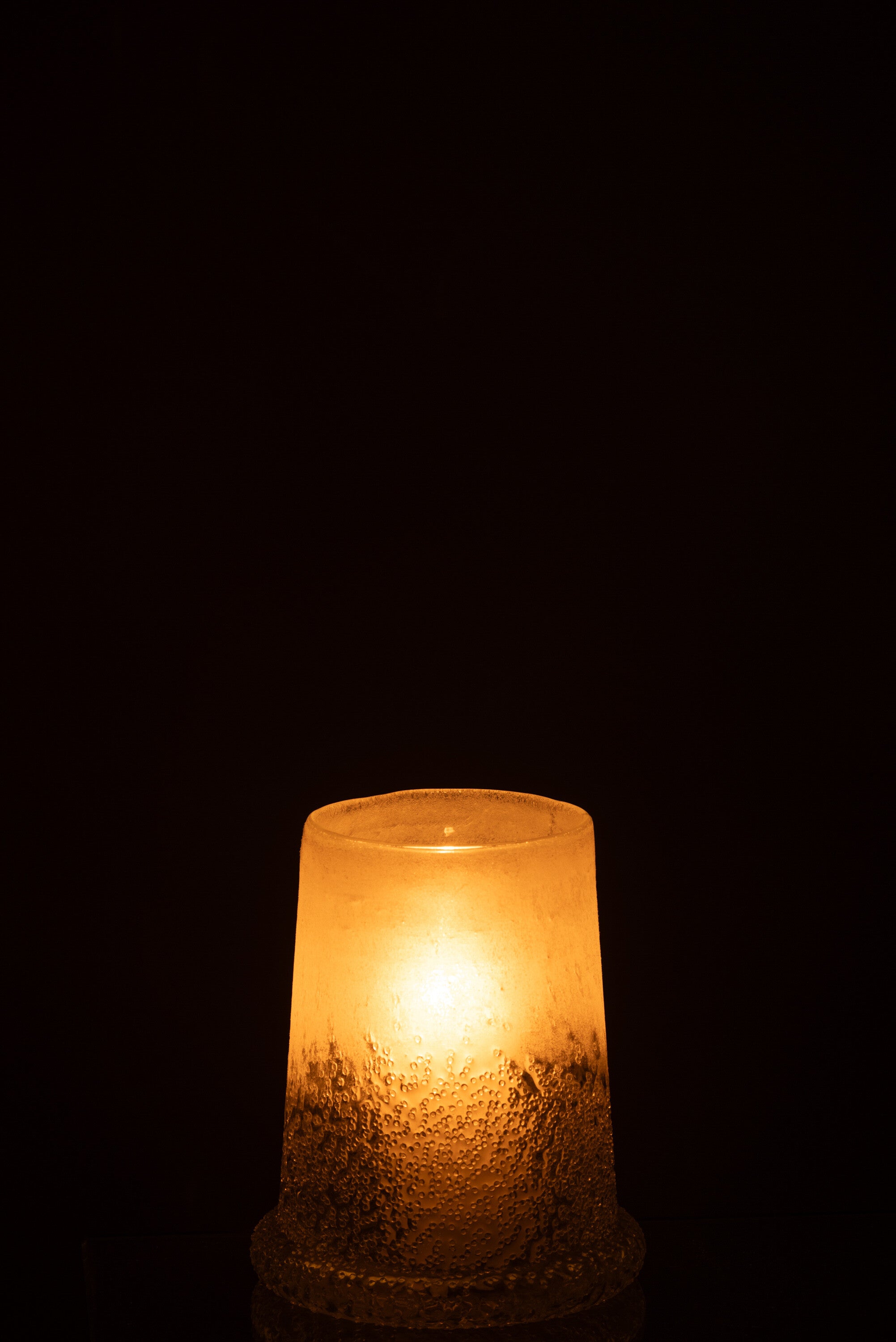 J-Line lantaarn Suiker Glas Wit Medium