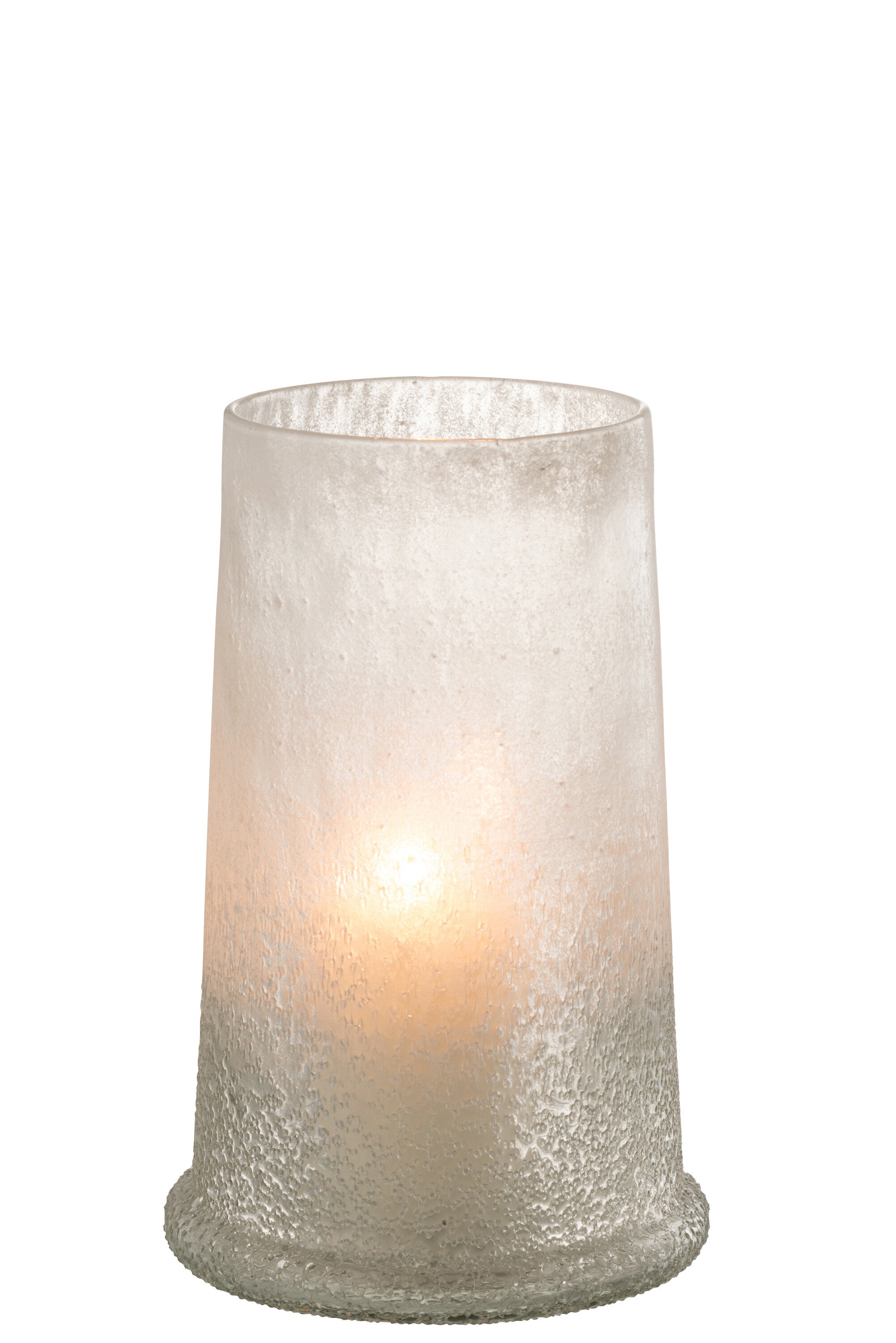 J-Line lantaarn Suiker Glas Wit Groot