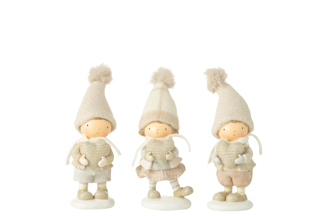 Jongen+Meisje Winter Hart Hars Assortiment Van 3
