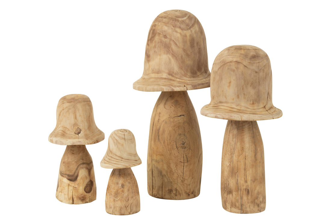 Paddenstoel Bel Top Natuurlijk Extra Groot