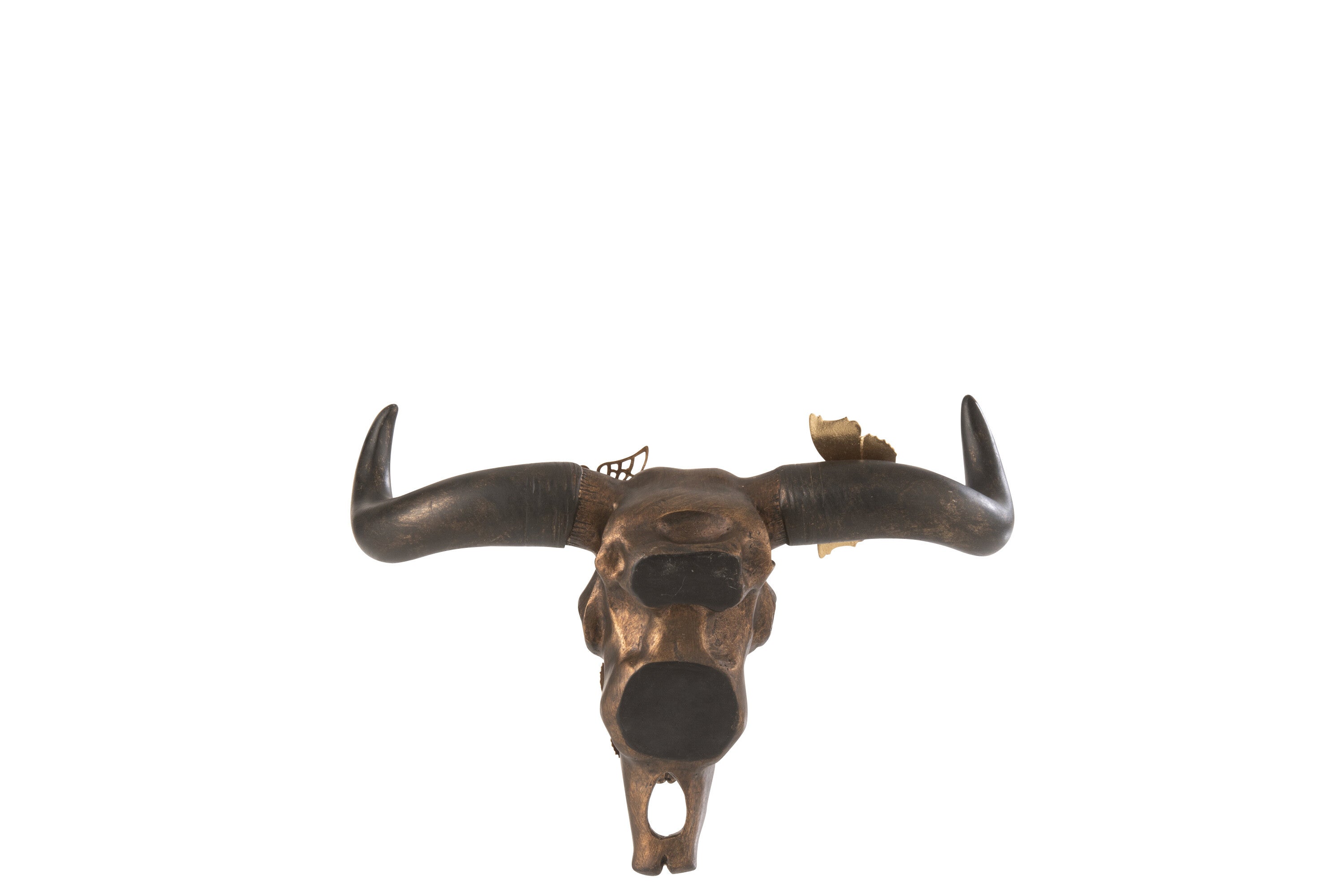 Schedel Os Vlinder Hars Bruin/Goud Klein