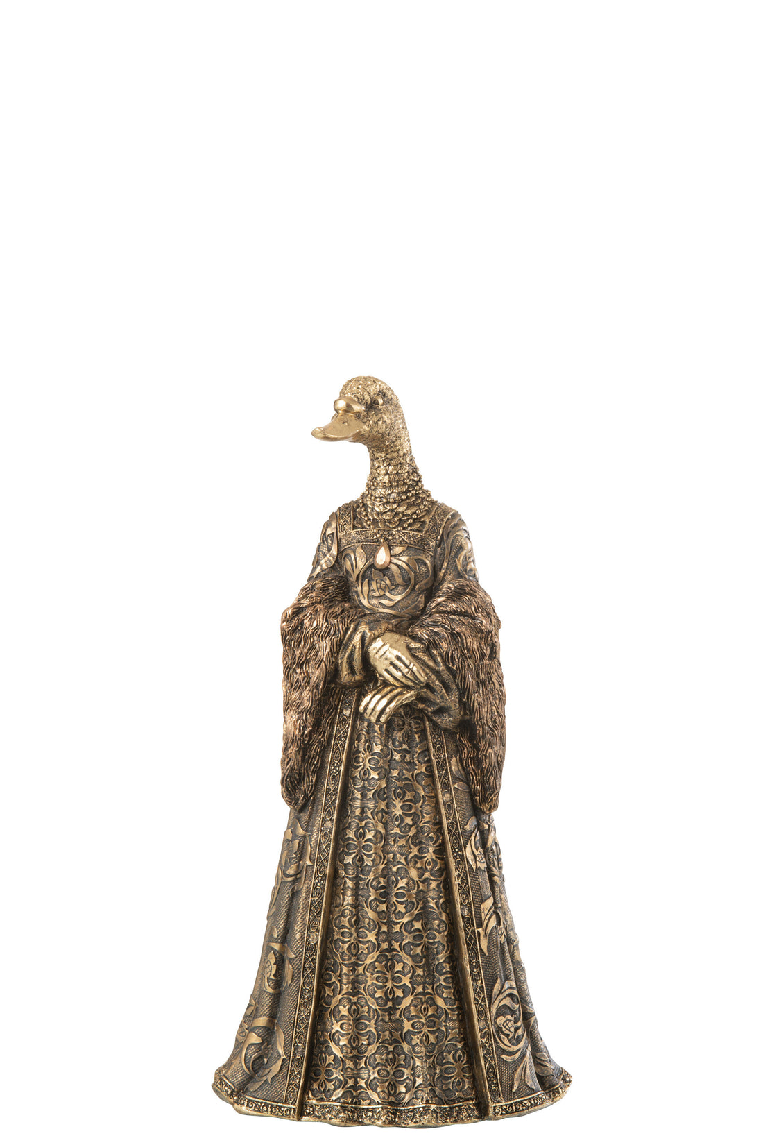 Dame Vogelhars Antiek Goud