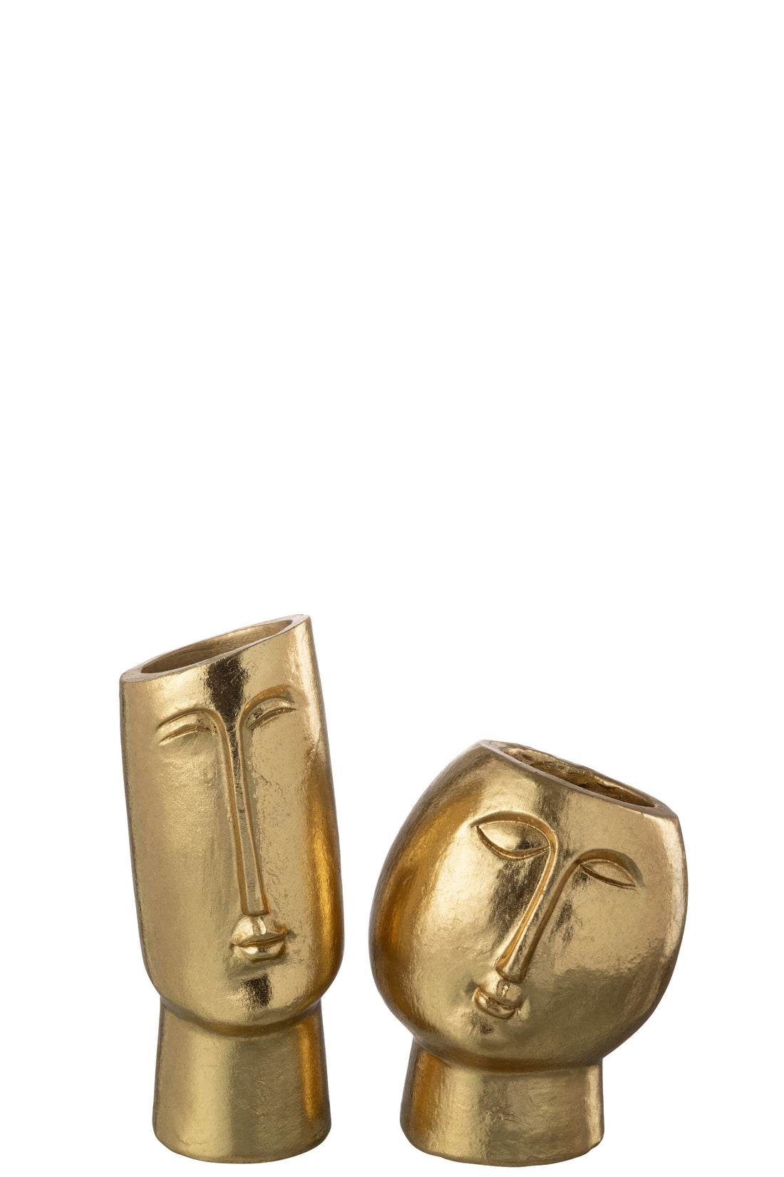 Vaas Hoofd Modern Hars Goud Assortiment Van 2