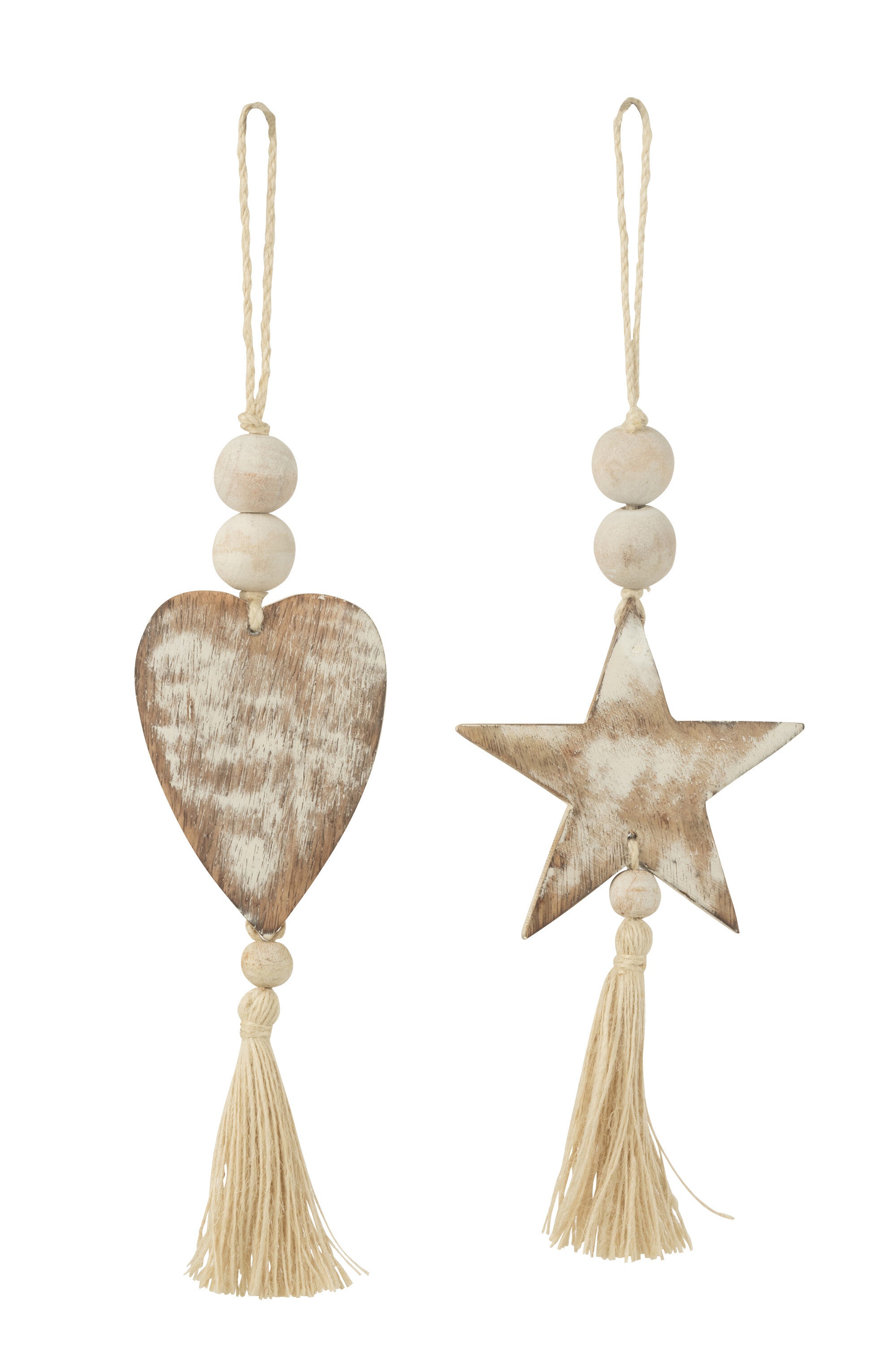 Hanger Hart Ster Mango Hout Assortiment Van 2