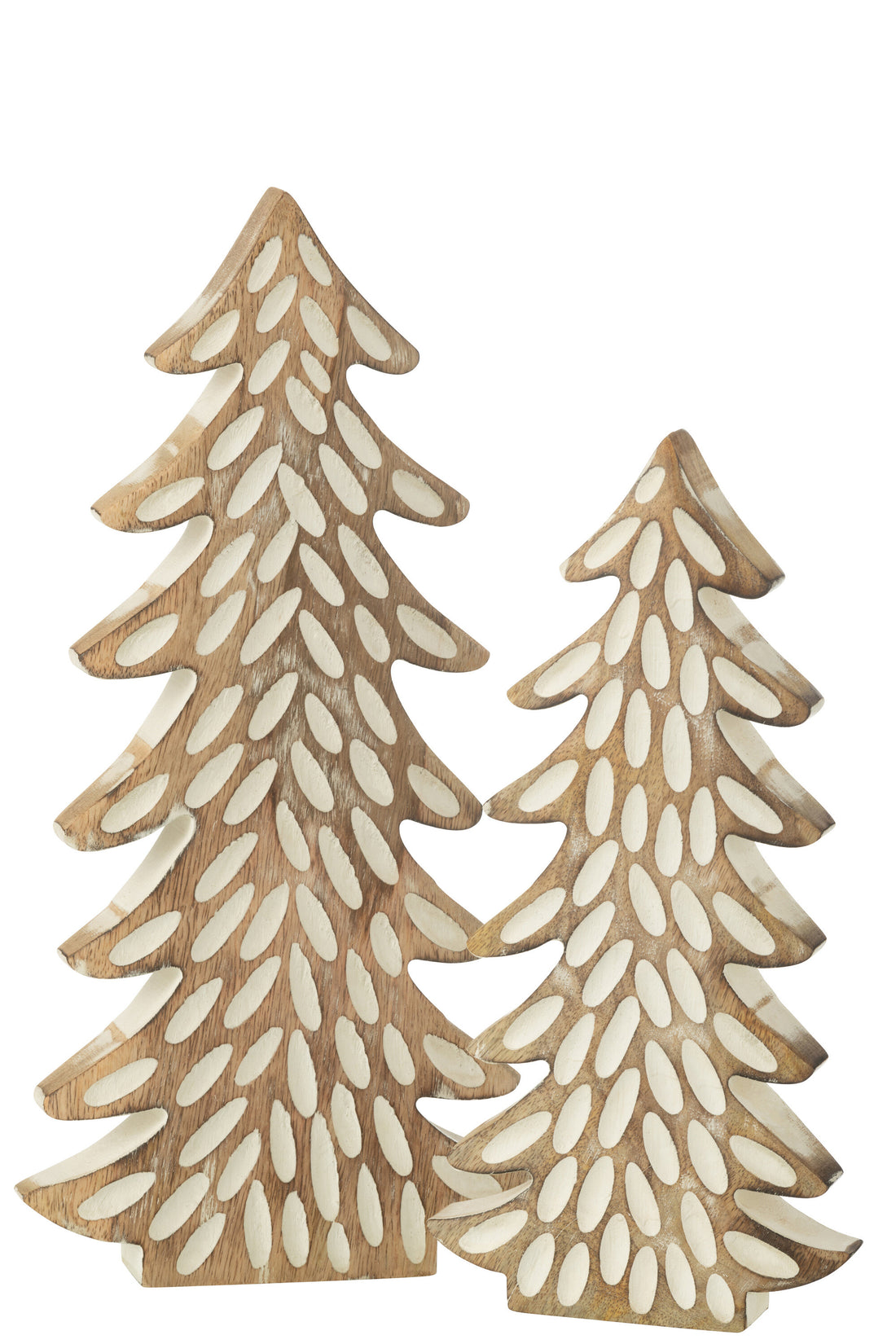 Boom gesneden mangohout wit/natuurlijk groot