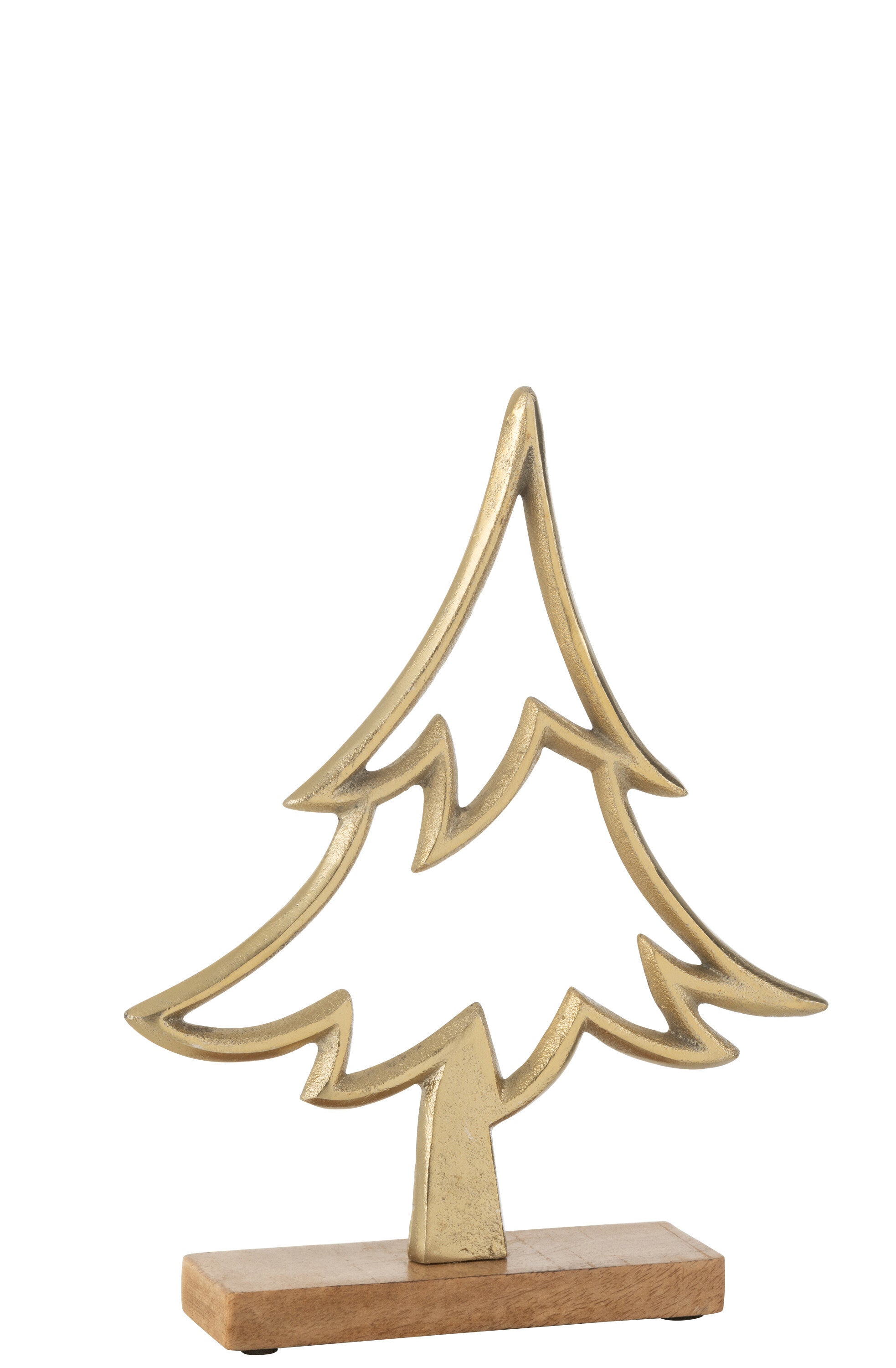 Dennenboom op voet Aluminium/Hout Goud Groot