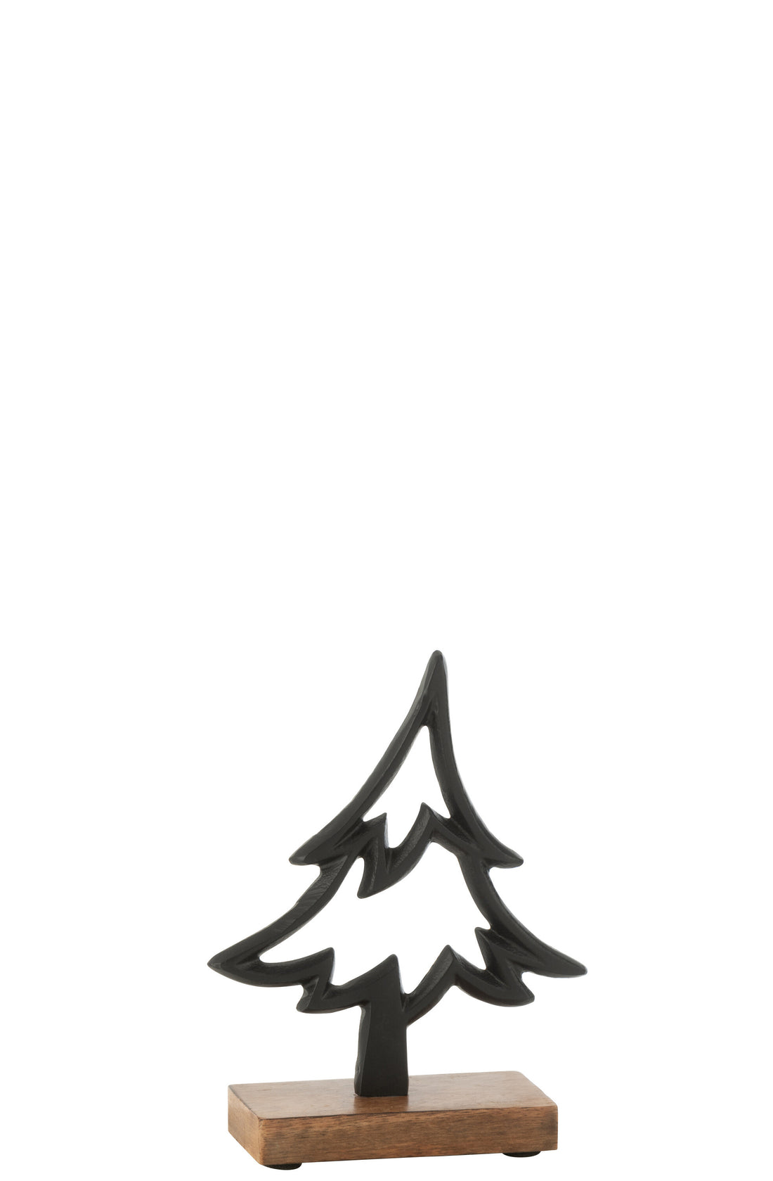 Dennenboom op voet Aluminium/Hout Zwart Klein