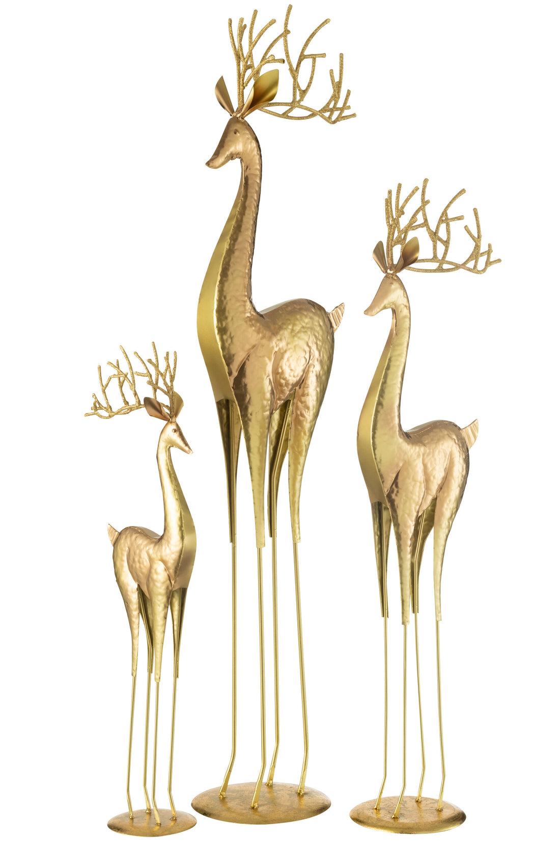 Rendier op basis metaal goud groot