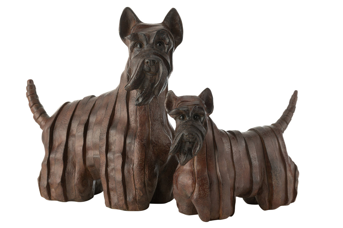 J-Line Scotse Terrier Hond Modern Resine Bruin Large