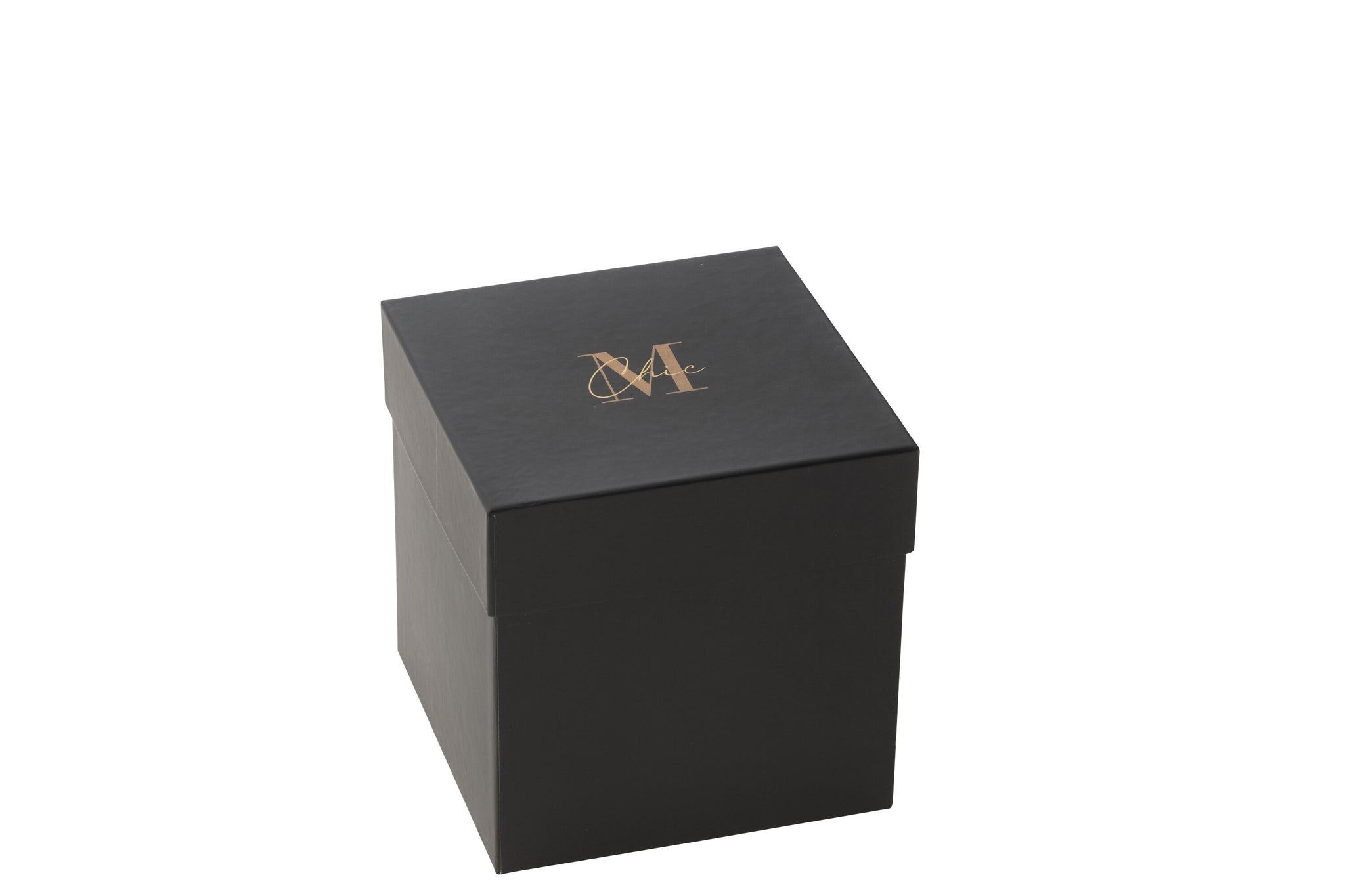 Geurkaars Deluxe Glas Goud/Zwart Medium-80H