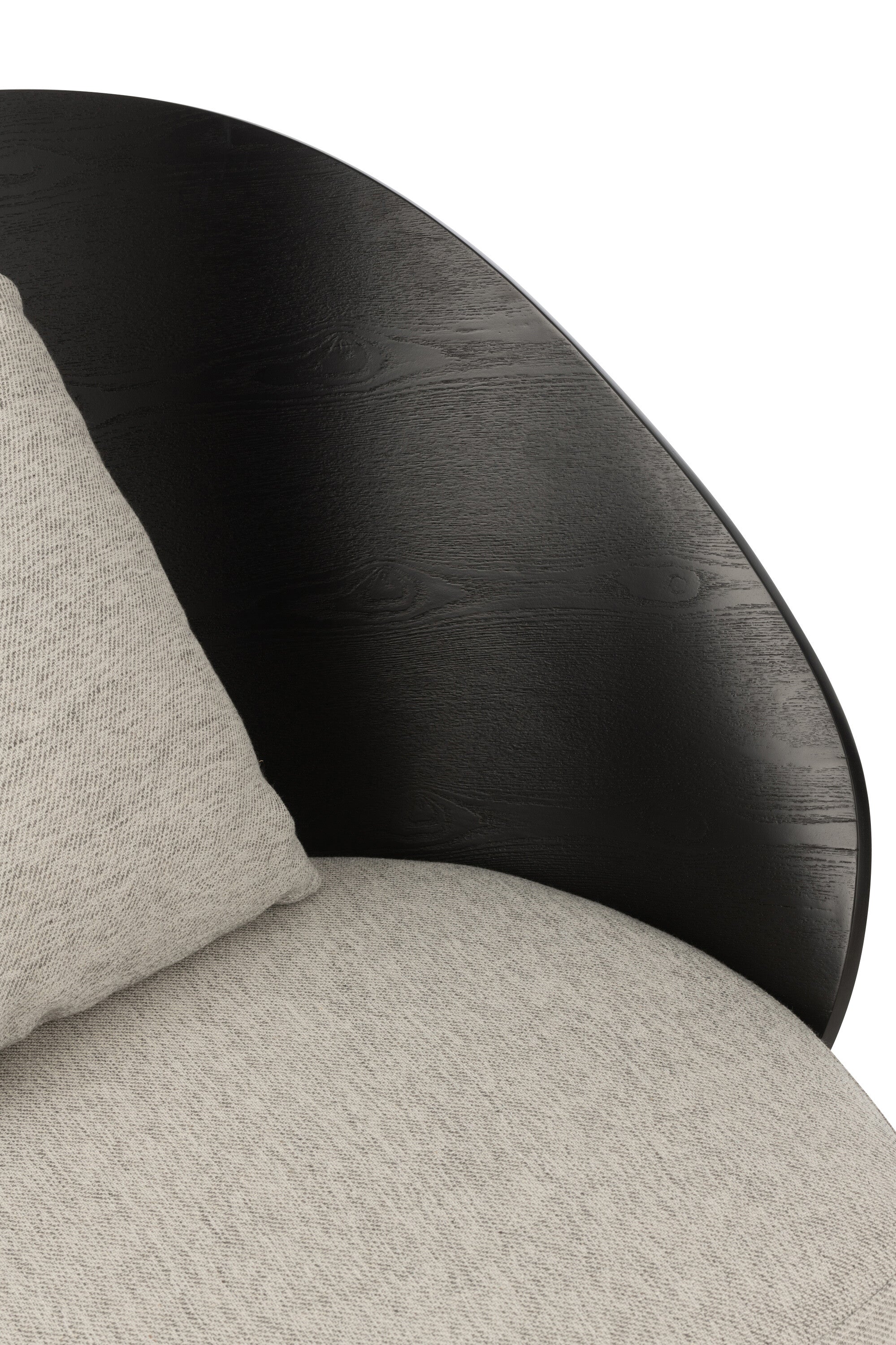 J-Line Loungestoel Lone Hout/Metaal Zwart/Grijs