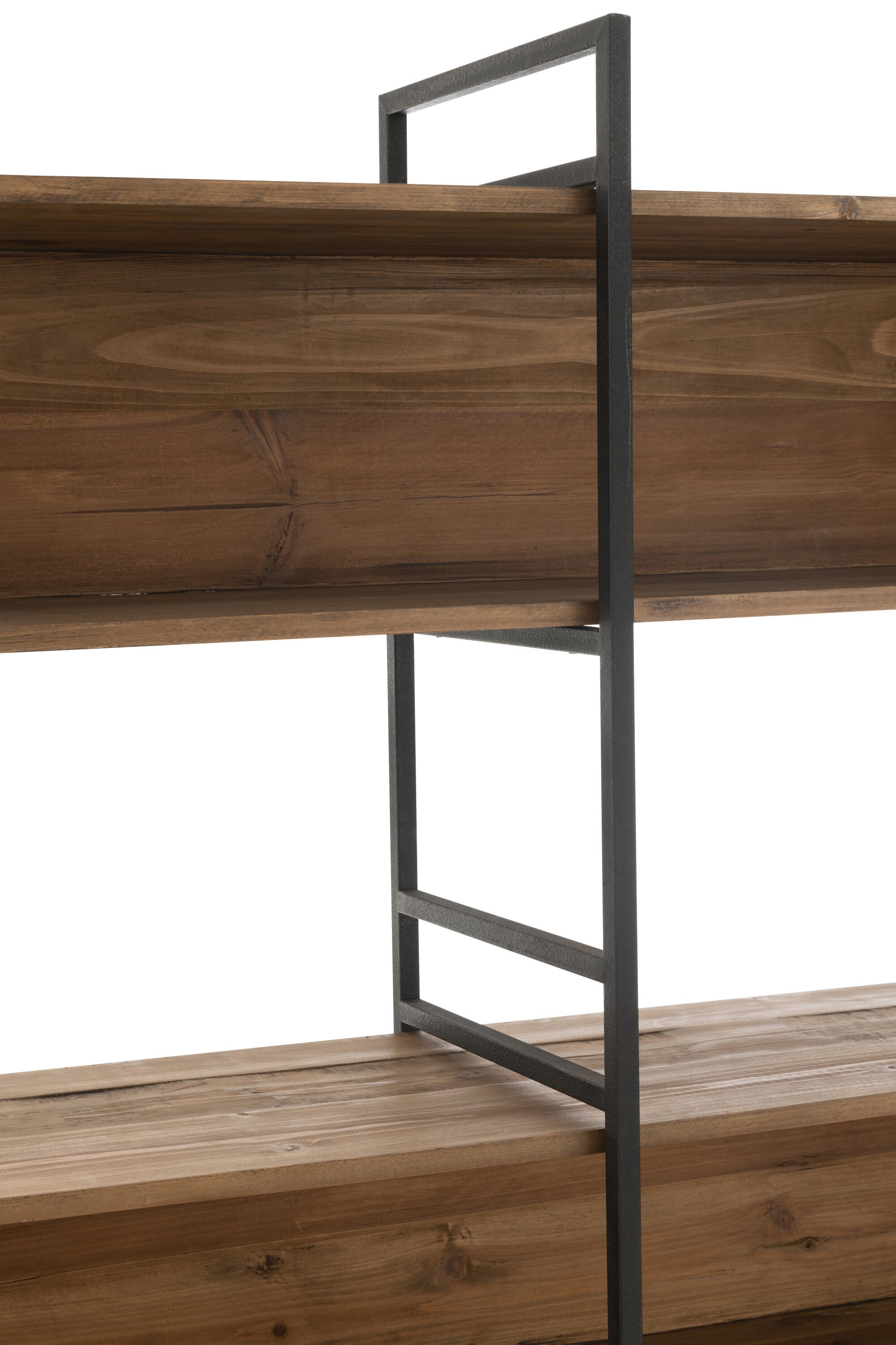 Plank Rustik Gerecycled Hout/Metaal Zwart/Natuurlijk Groot