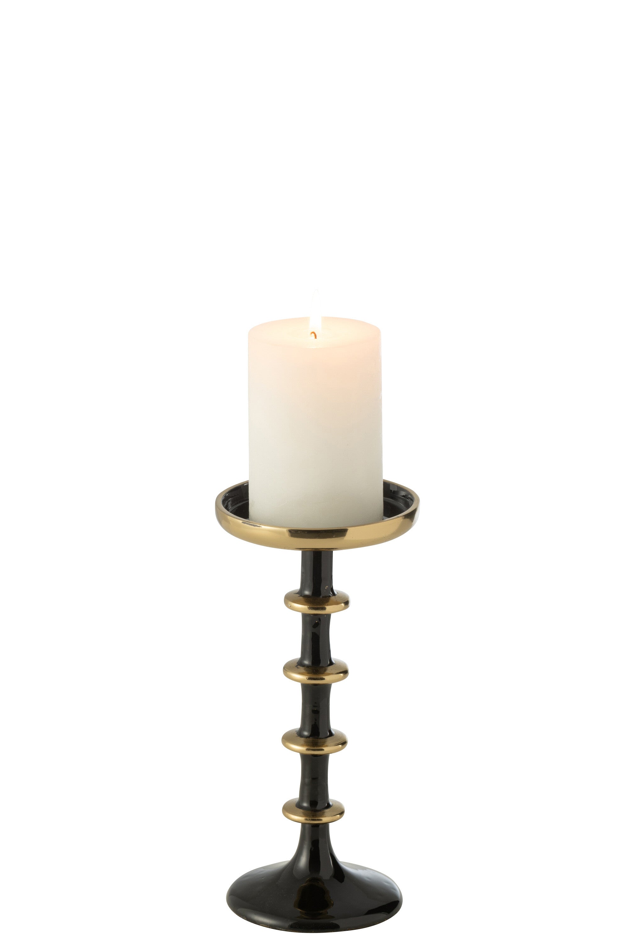 Kaarsenhouder Bal Metaal Zwart/Goud Klein