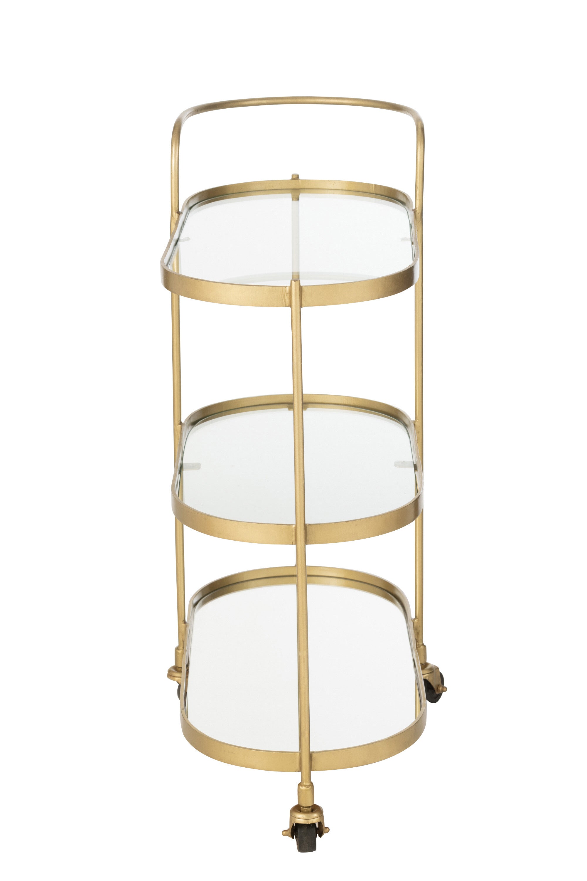 J-Line Dienstkar Ovaal Metaal/Spiegel Goud