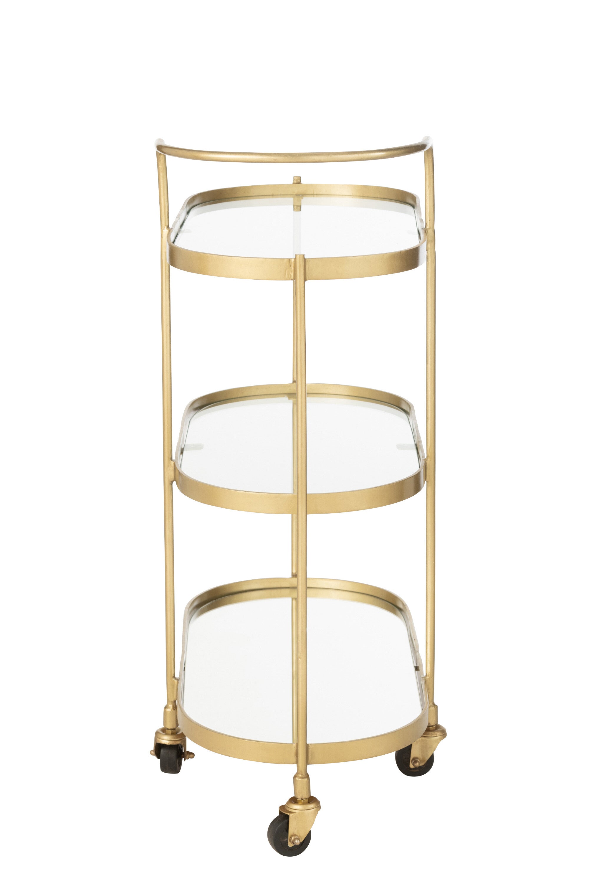 J-Line Dienstkar Ovaal Metaal/Spiegel Goud