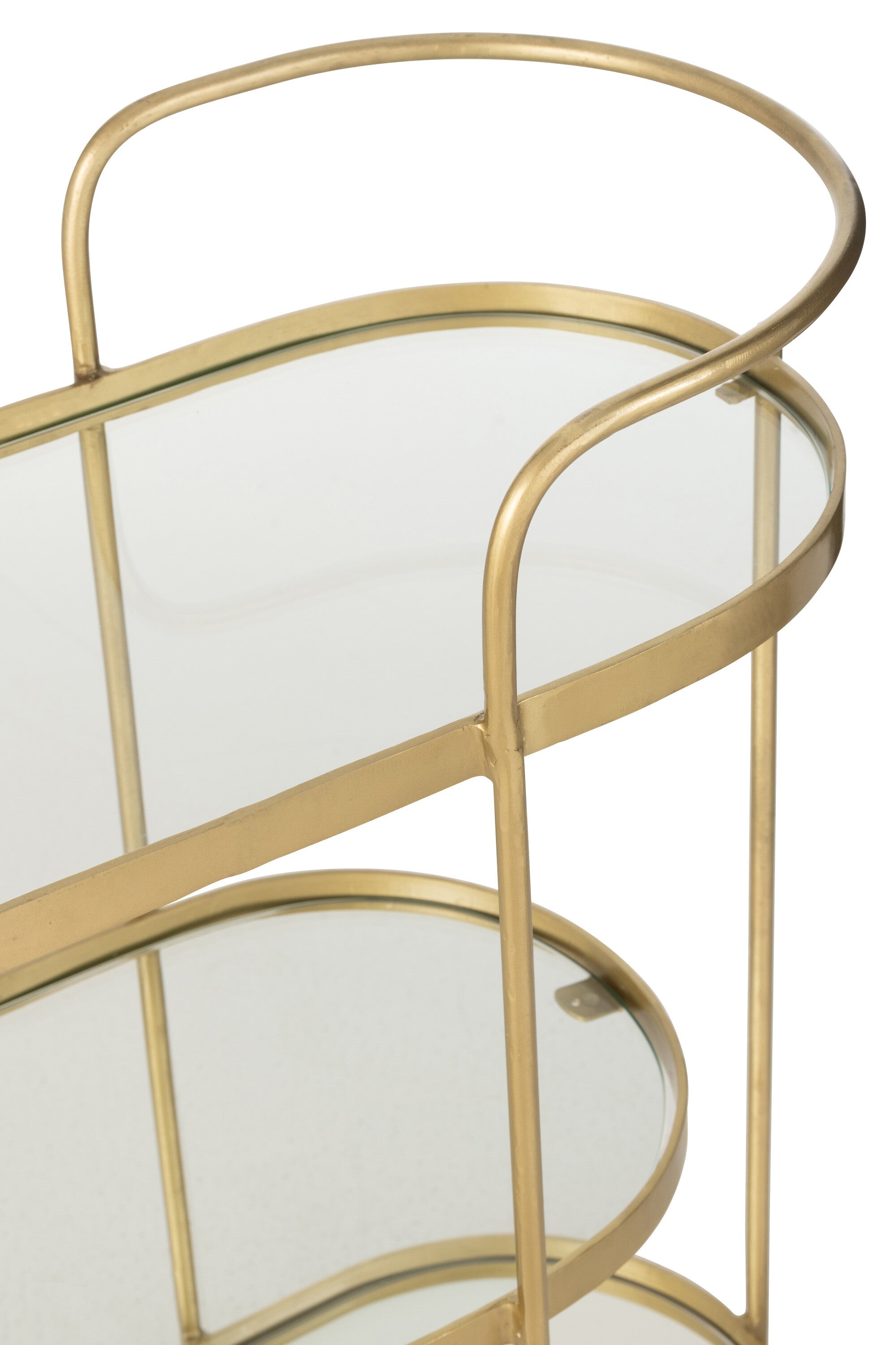 J-Line Dienstkar Ovaal Metaal/Spiegel Goud