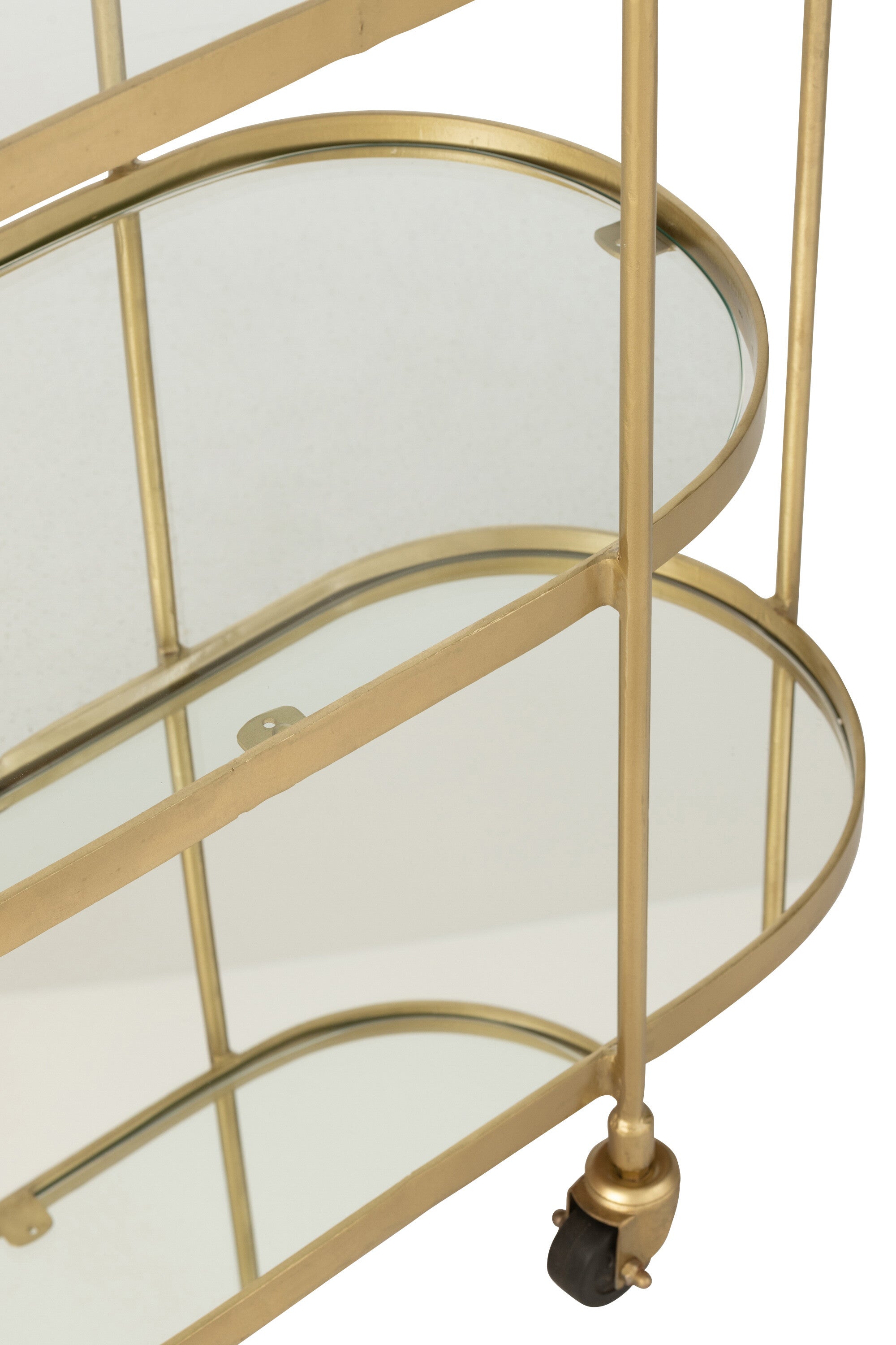 J-Line Dienstkar Ovaal Metaal/Spiegel Goud