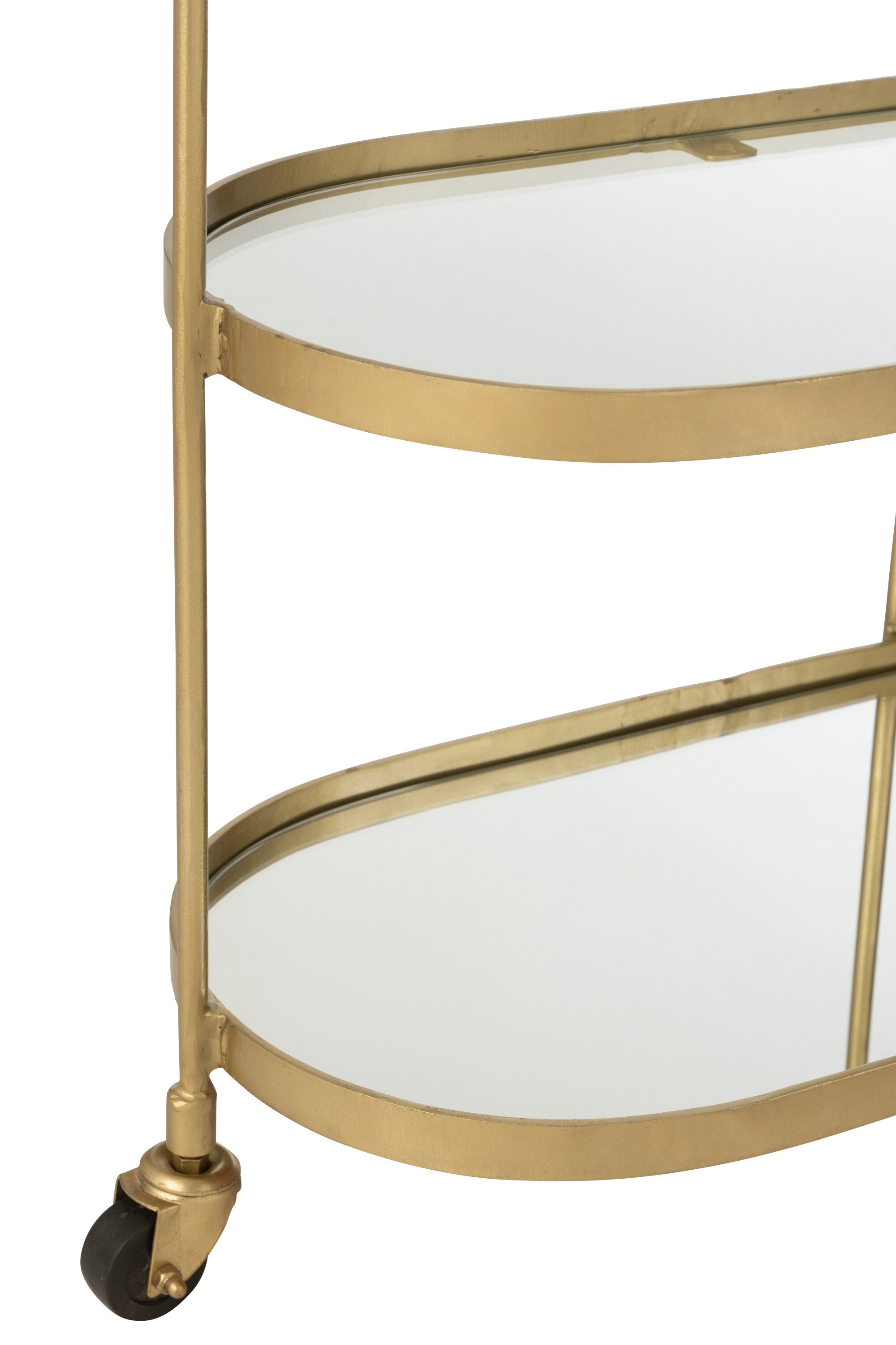 J-Line Dienstkar Ovaal Metaal/Spiegel Goud