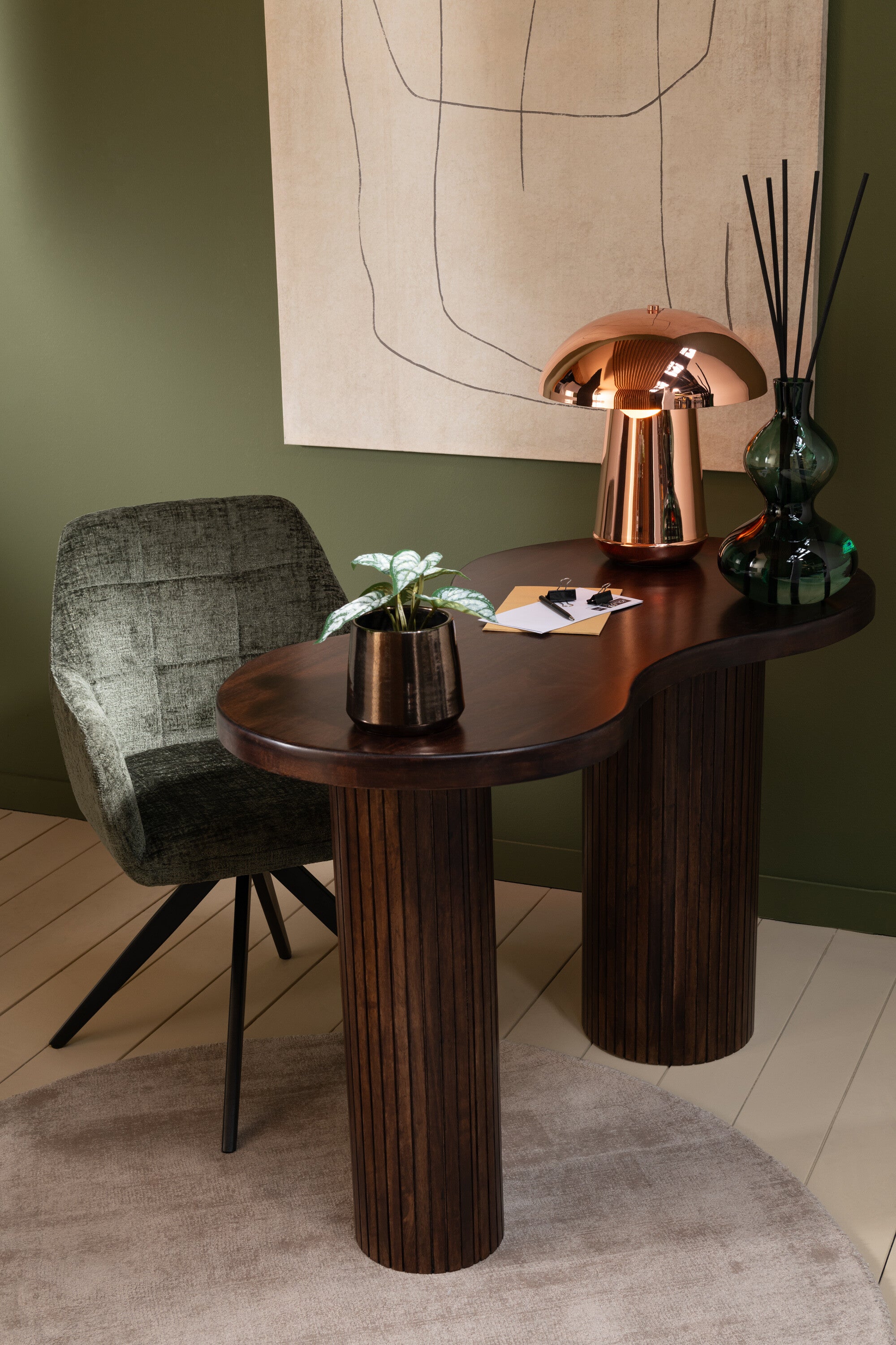 J-Line Stoel Louna Ijzer/Acryl Groen