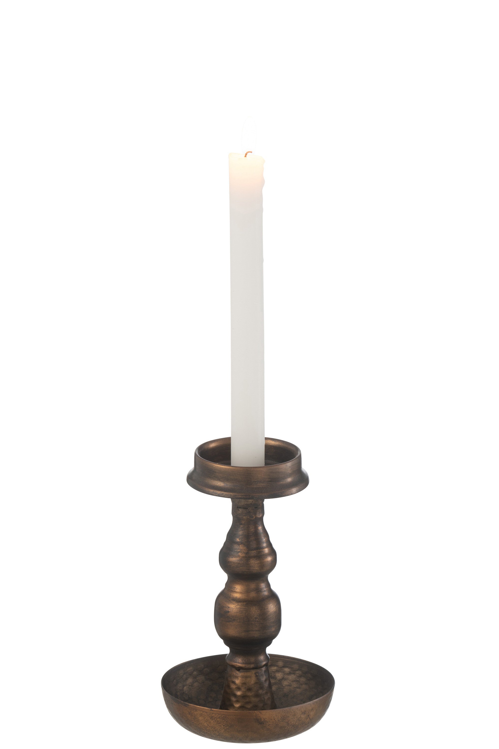 Kaarsenhouder Antiek Metaal Bruin