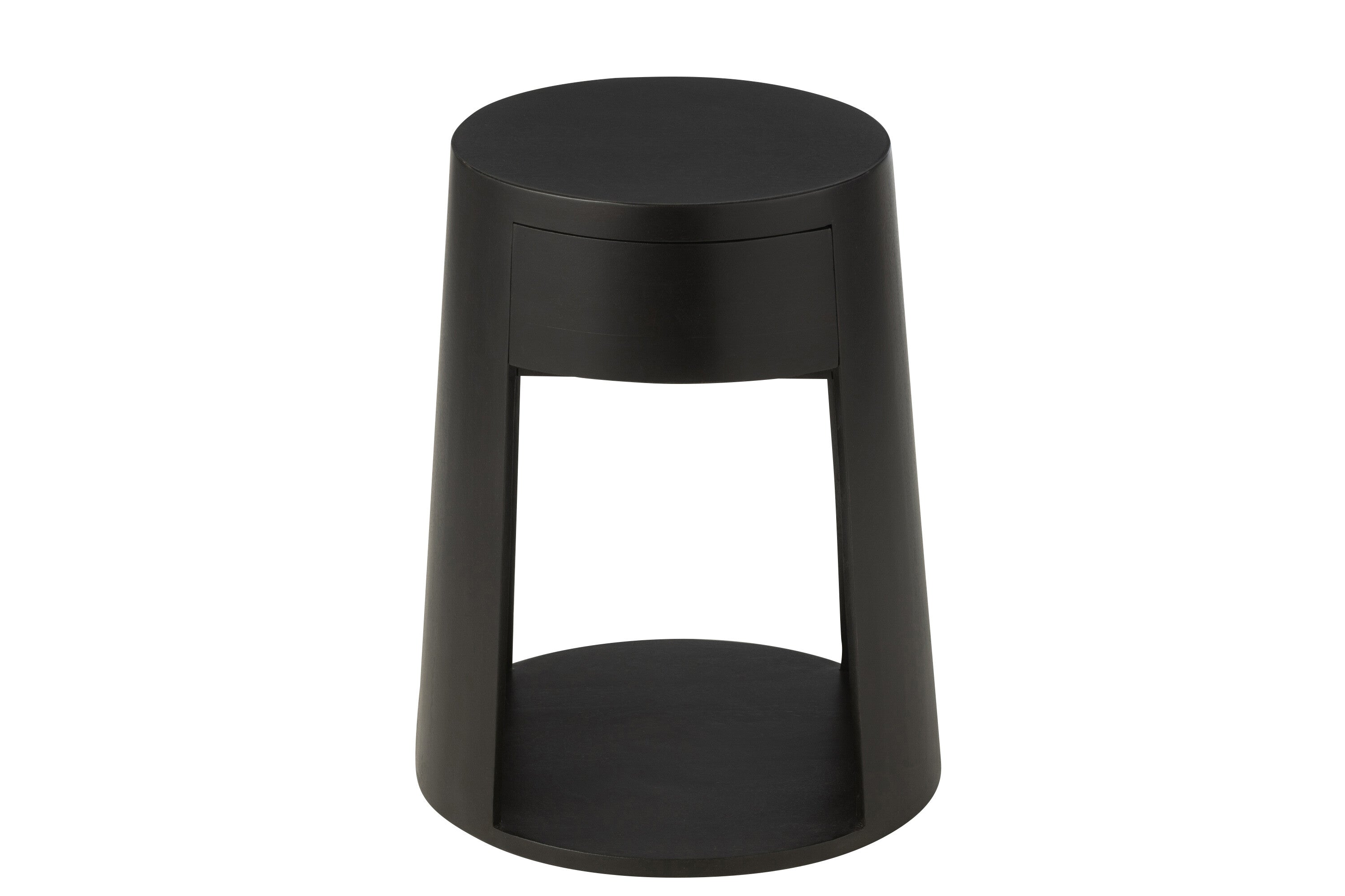 J-Line Bijzettafel Drawn Mango Hout/Mdf Zwart