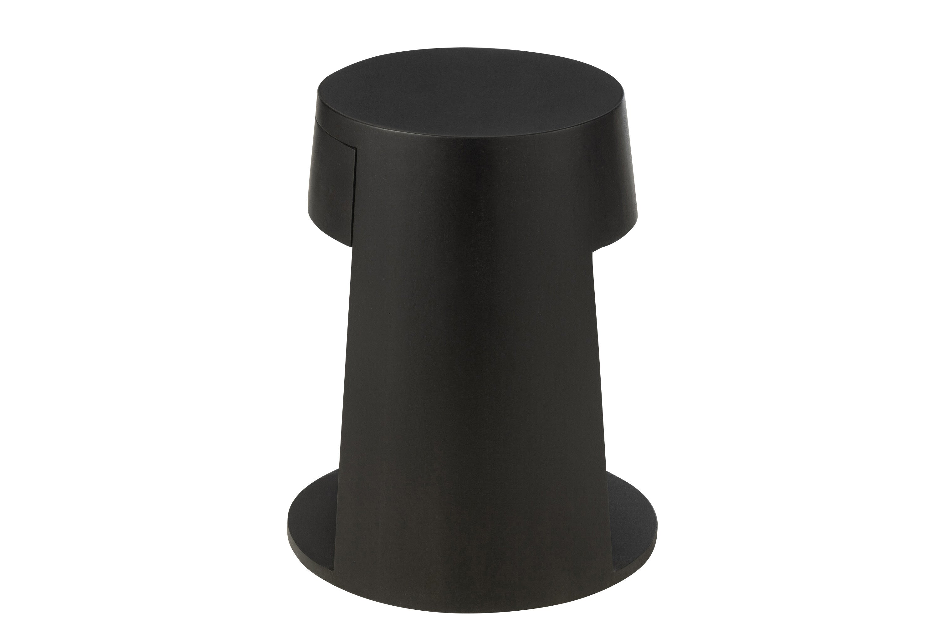 J-Line Bijzettafel Drawn Mango Hout/Mdf Zwart