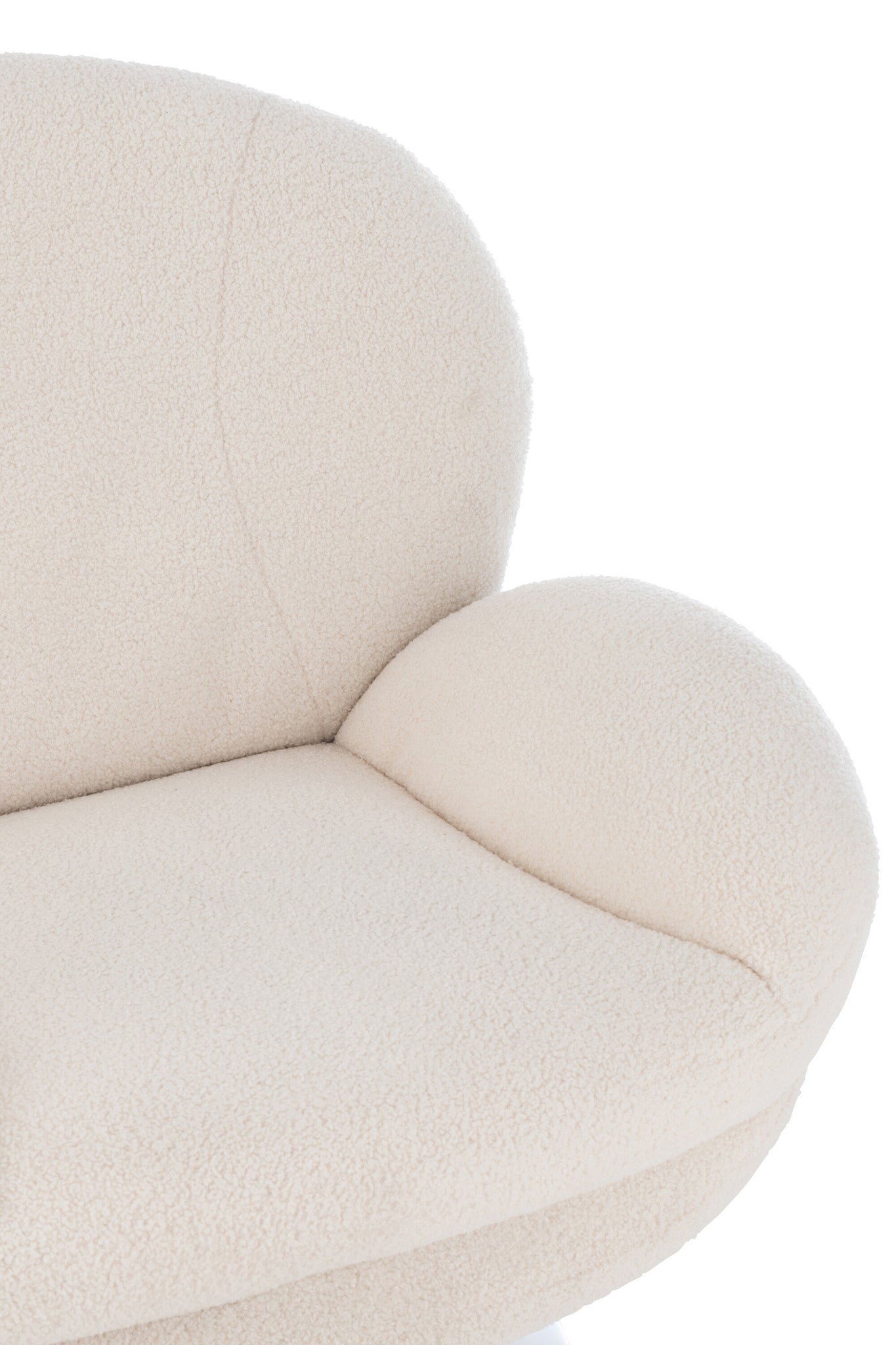 J-Line Relax Zetel+ Voetbank Metaal/Multiplex Creme/Zilver