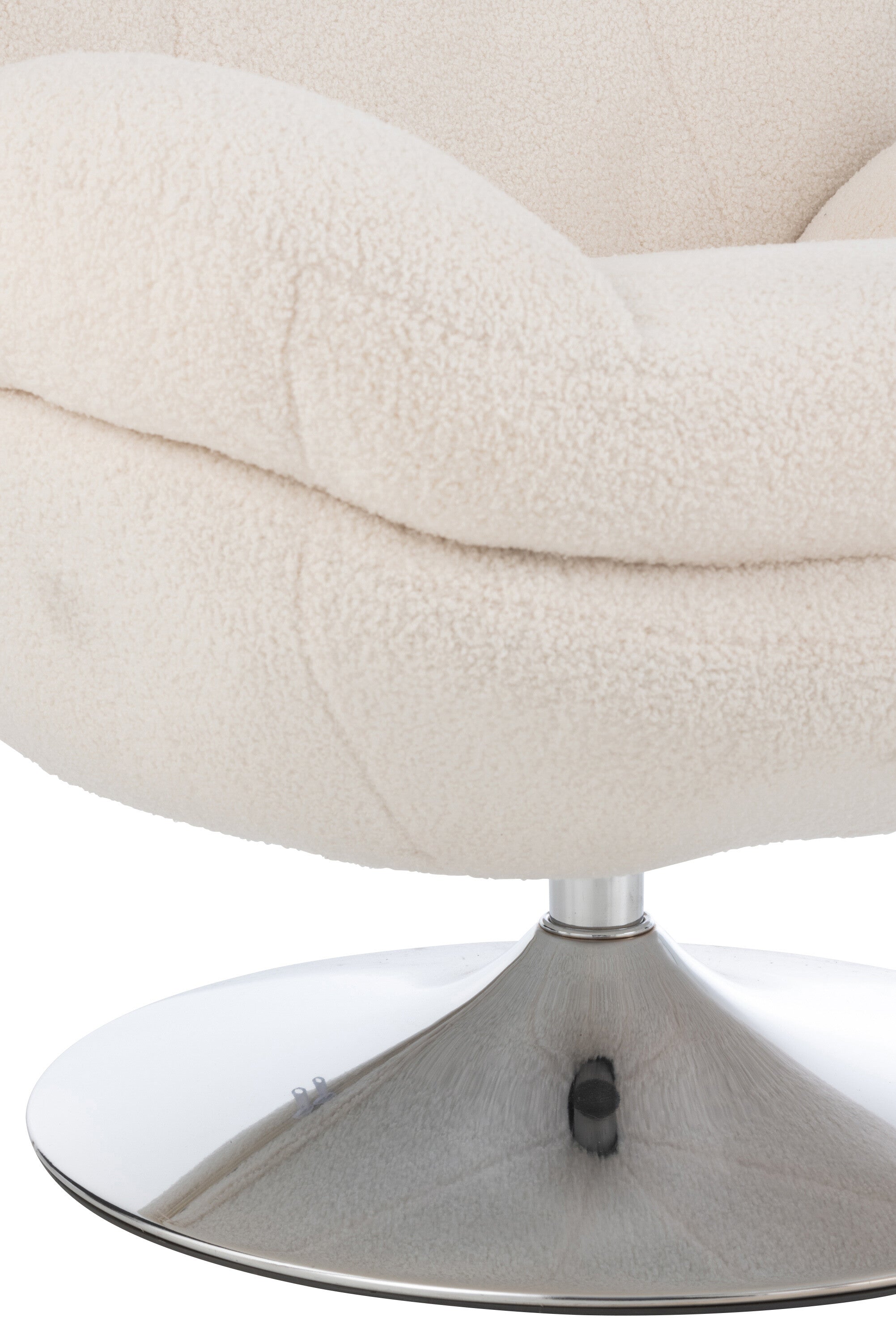 J-Line Relax Zetel+ Voetbank Metaal/Multiplex Creme/Zilver