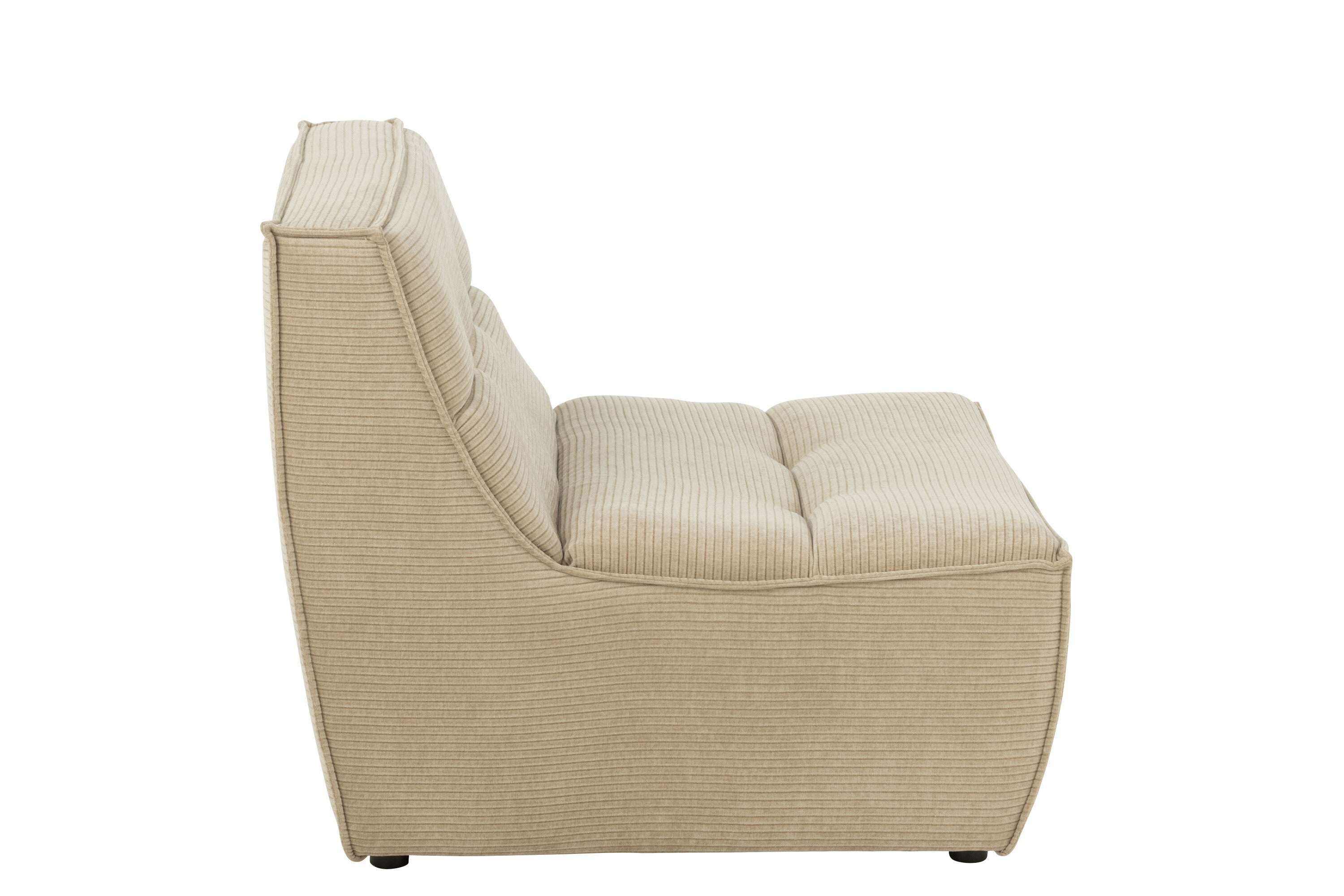 J-Line Stoel Grid Populierenhout/Schuim Donker Beige