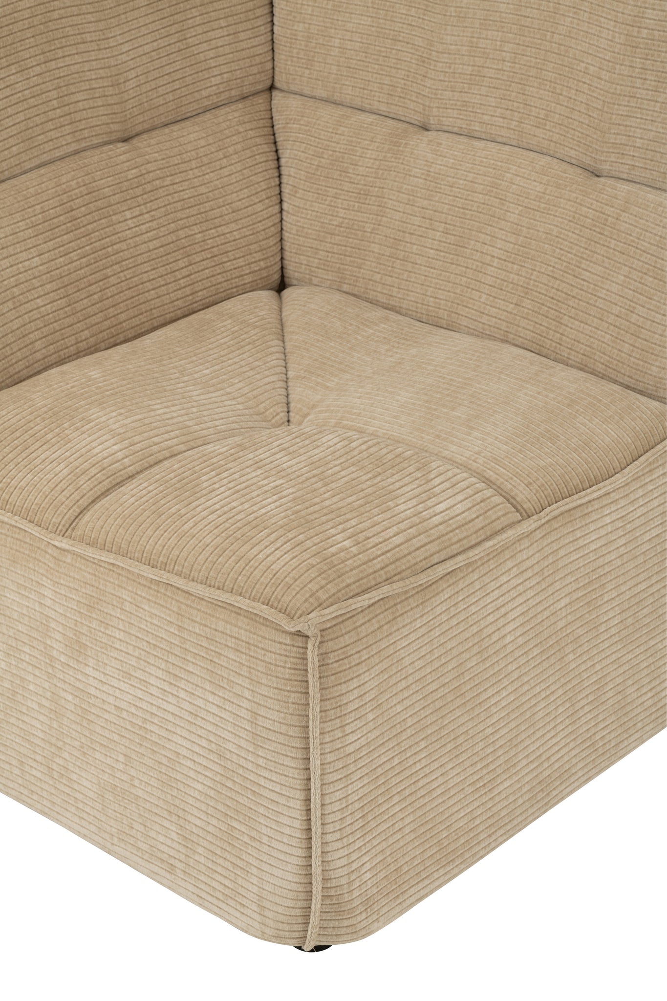 J-Line Hoekzetel Grid Populierenhout/Mousse Donker Beige