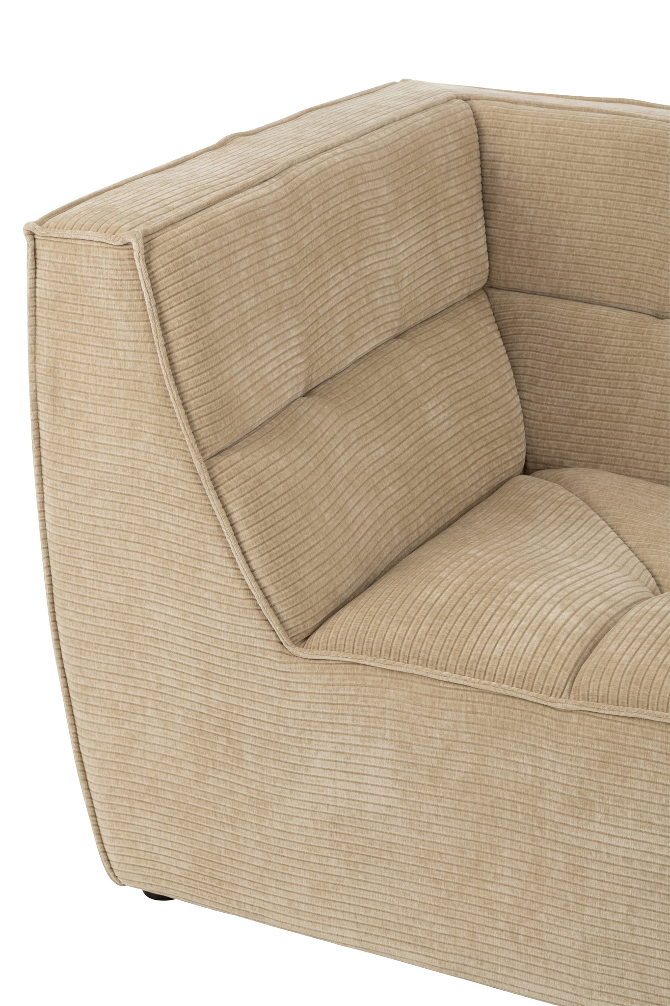 J-Line Hoekzetel Grid Populierenhout/Mousse Donker Beige