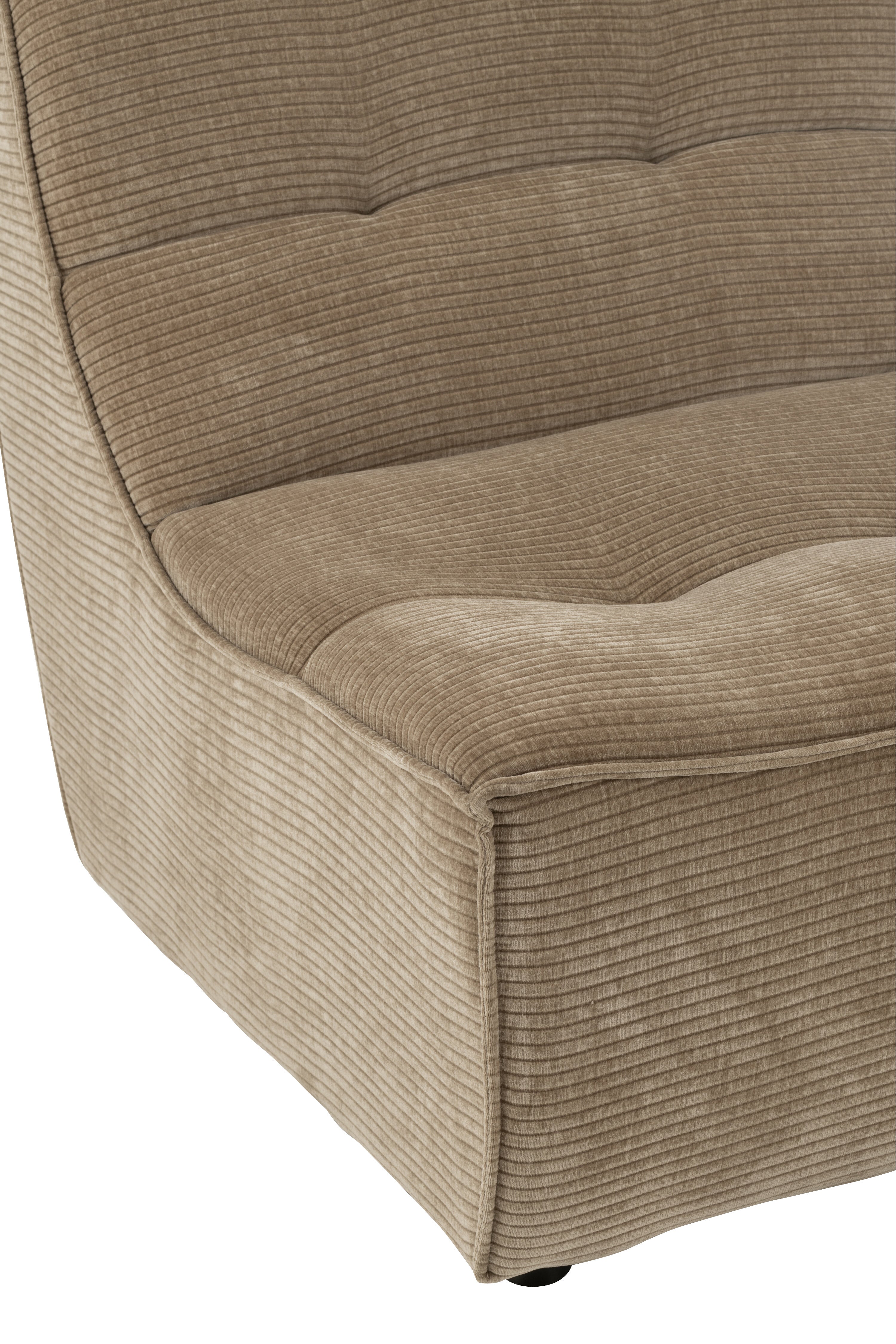 J-Line Chaise Grid Populierenhout/Schuim Donker Taupe