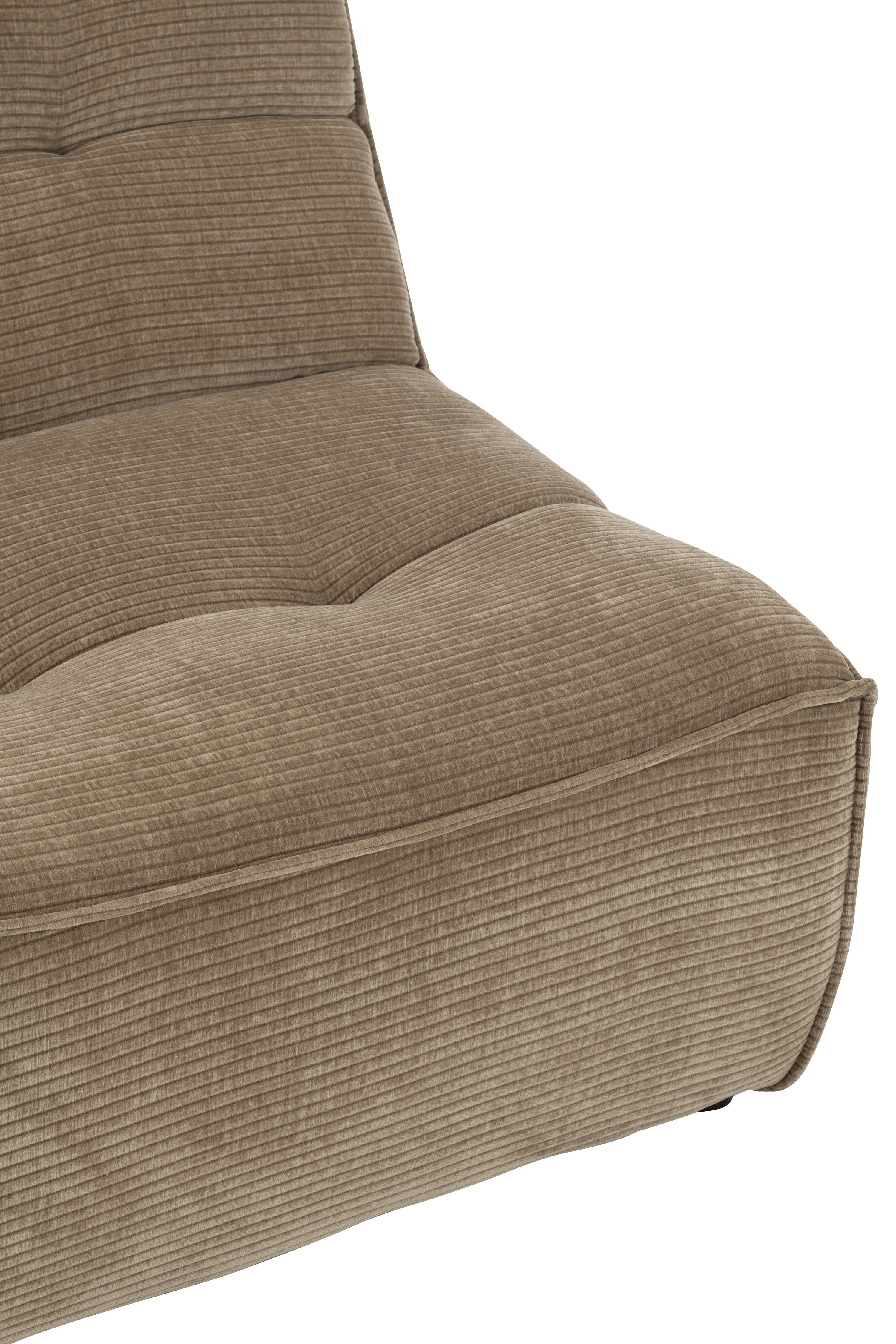 J-Line Chaise Grid Populierenhout/Schuim Donker Taupe
