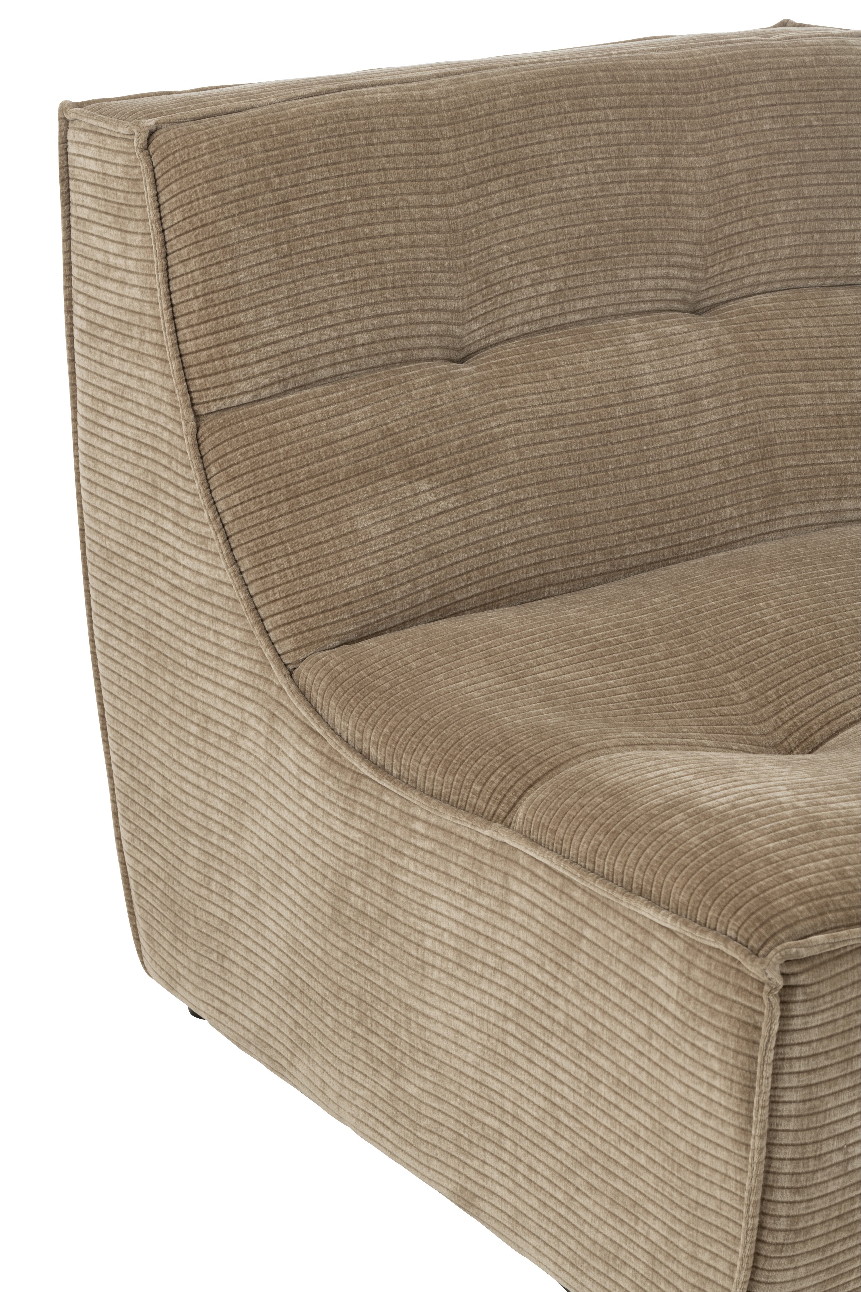 J-Line Chaise Grid Populierenhout/Schuim Donker Taupe