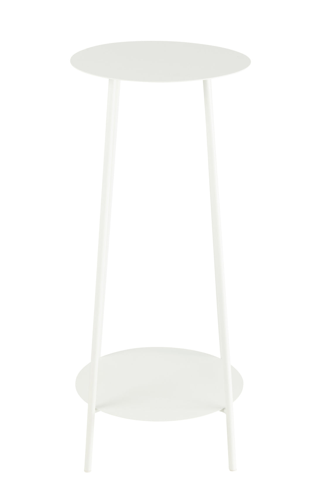 Bloemenstandaard Twee Metaal Wit