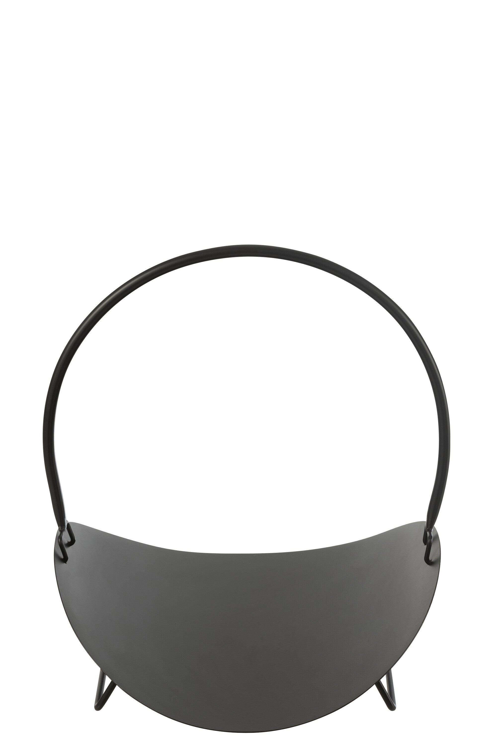 J-Line Houder Brandhout New Metaal Zwart