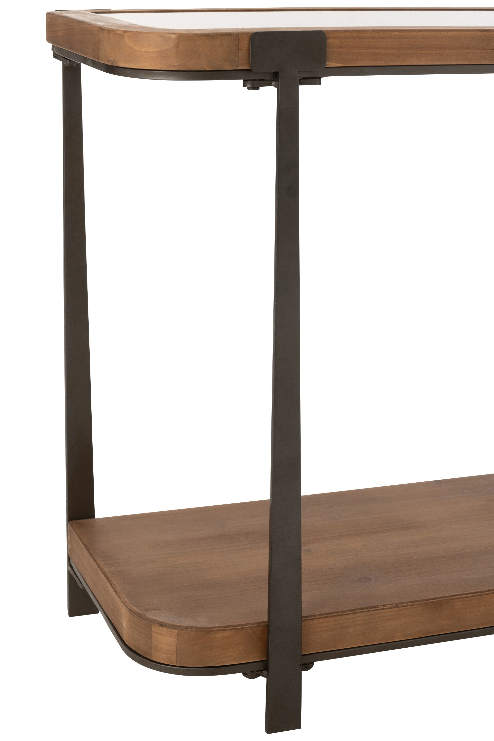 Console Tremi Vurenhout/Glas Natuur/Zwart